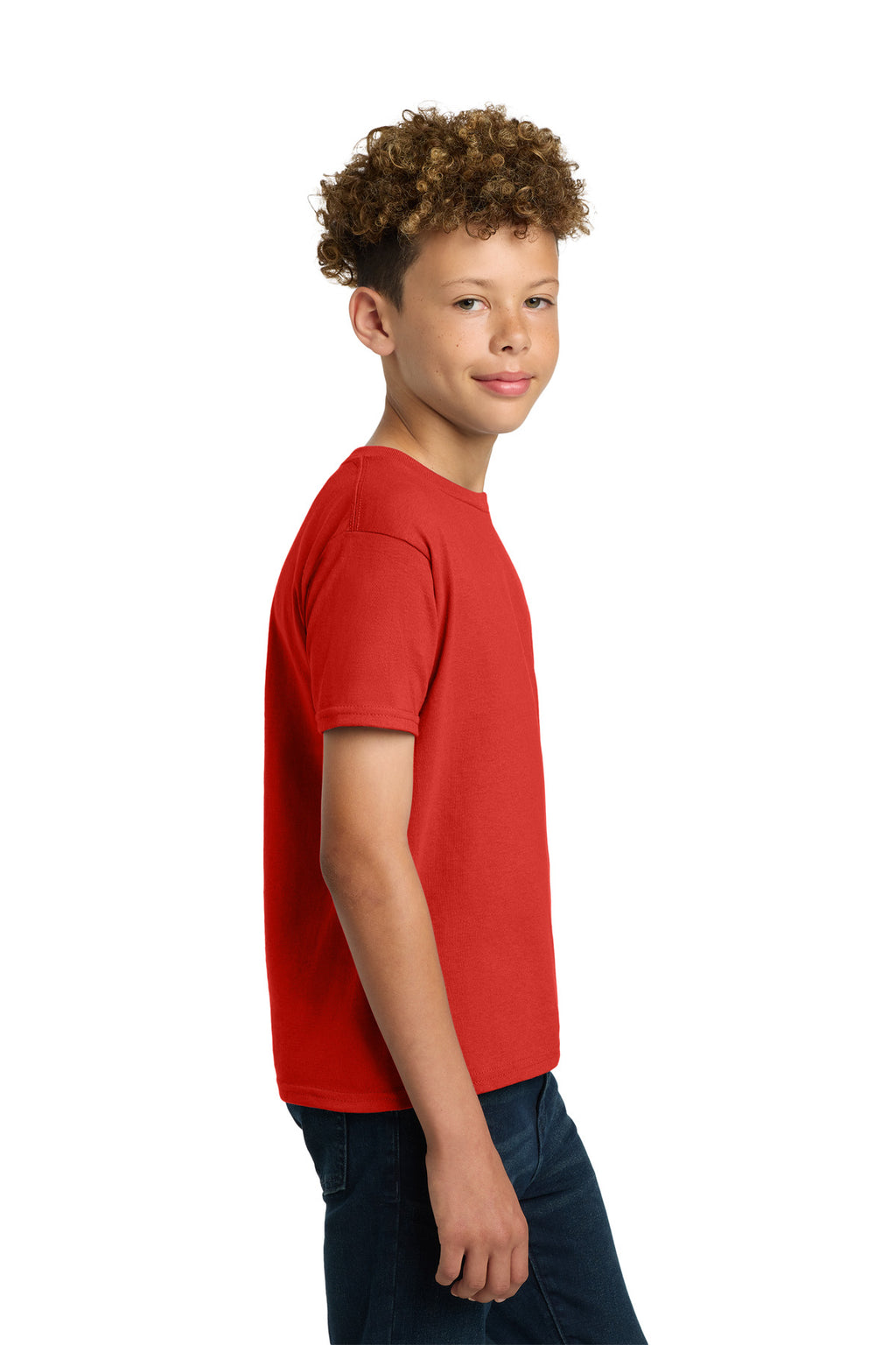 Gildan - Youth Ultra Cotton 100% US Cotton T-Shirt. 2000B - Red - side