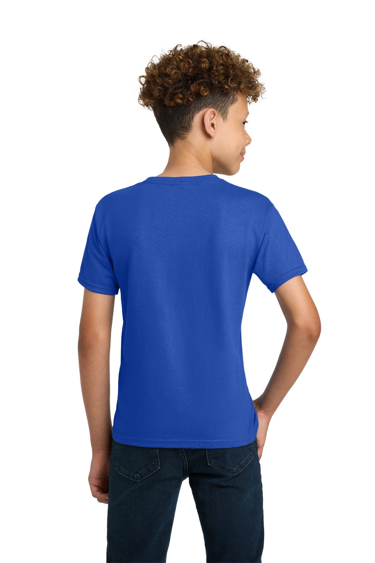 Gildan - Youth Ultra Cotton 100% US Cotton T-Shirt. 2000B - Royal - back