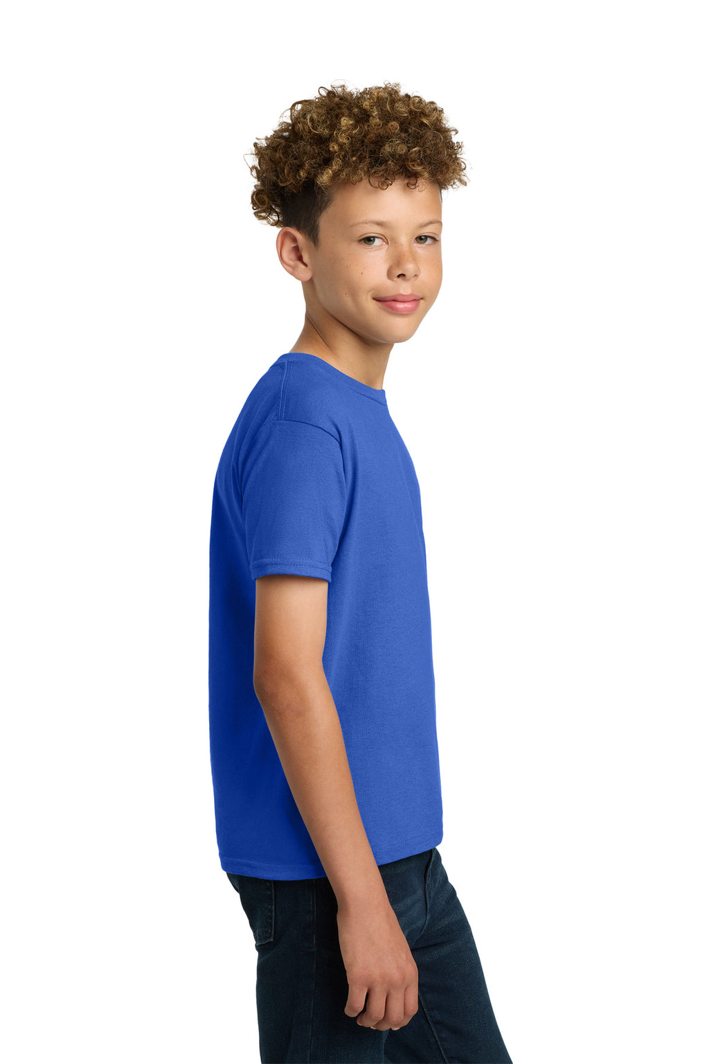 Gildan - Youth Ultra Cotton 100% US Cotton T-Shirt. 2000B - Royal - side