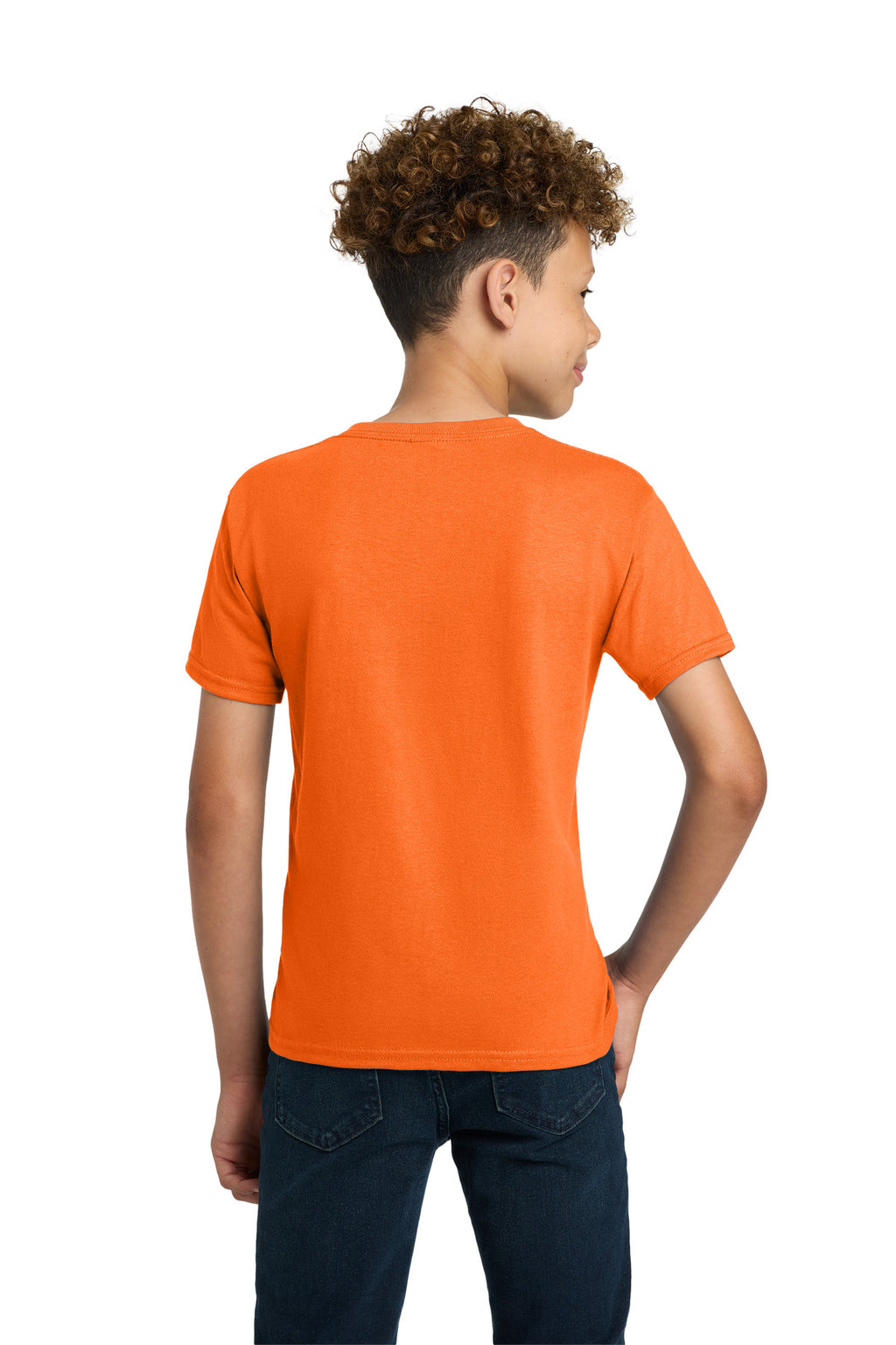 Gildan - Youth Ultra Cotton 100% US Cotton T-Shirt. 2000B - S. Orange - back