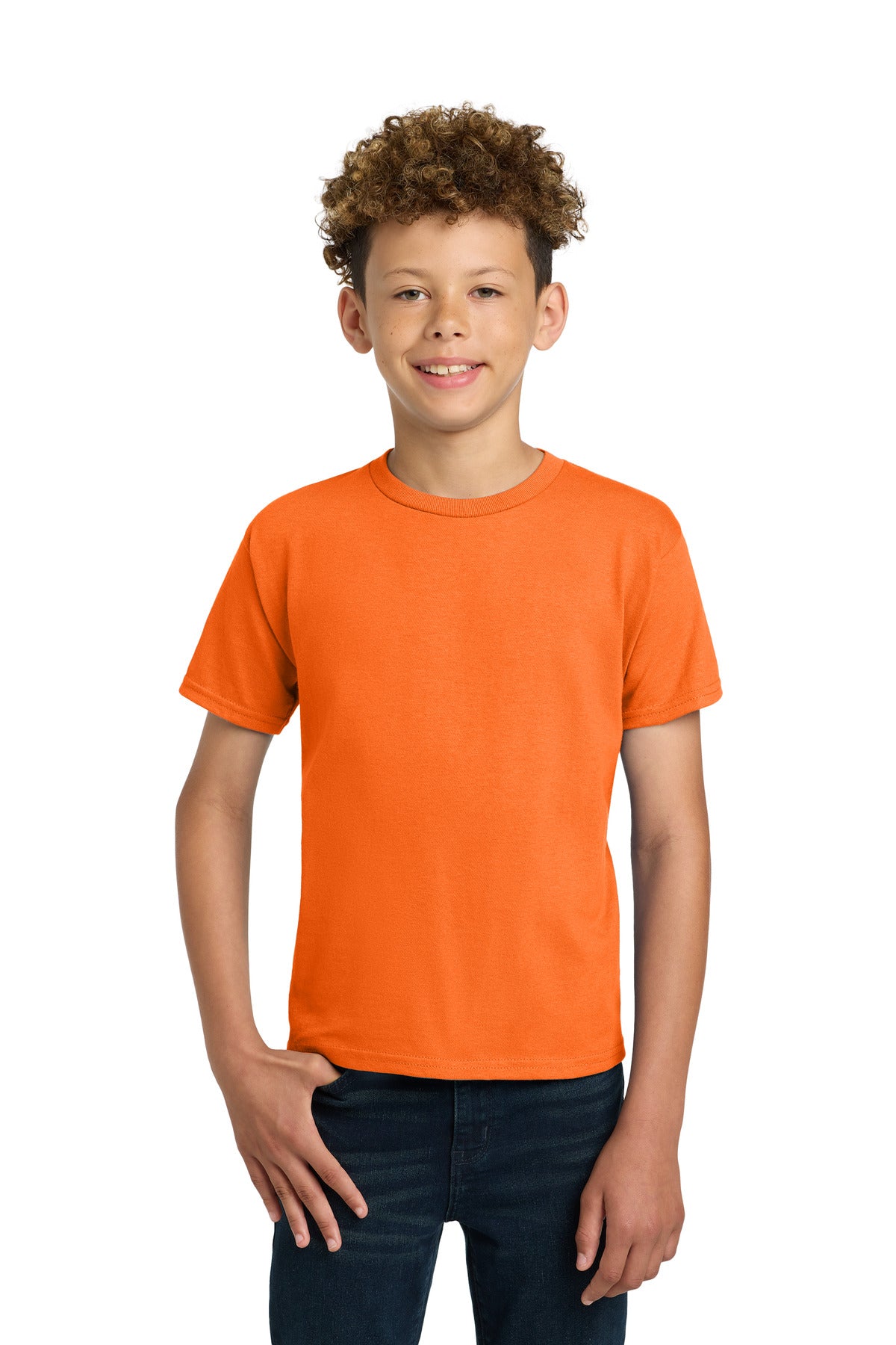 Gildan - Youth Ultra Cotton 100% US Cotton T-Shirt. 2000B - S. Orange - front