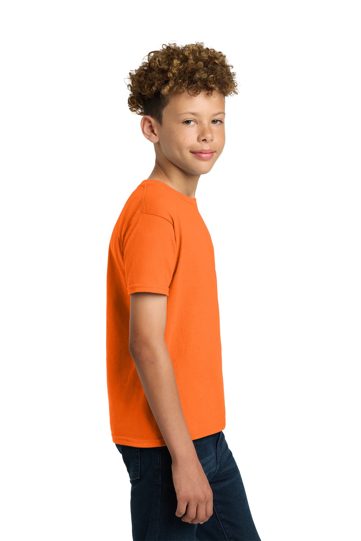 Gildan - Youth Ultra Cotton 100% US Cotton T-Shirt. 2000B - S. Orange - side