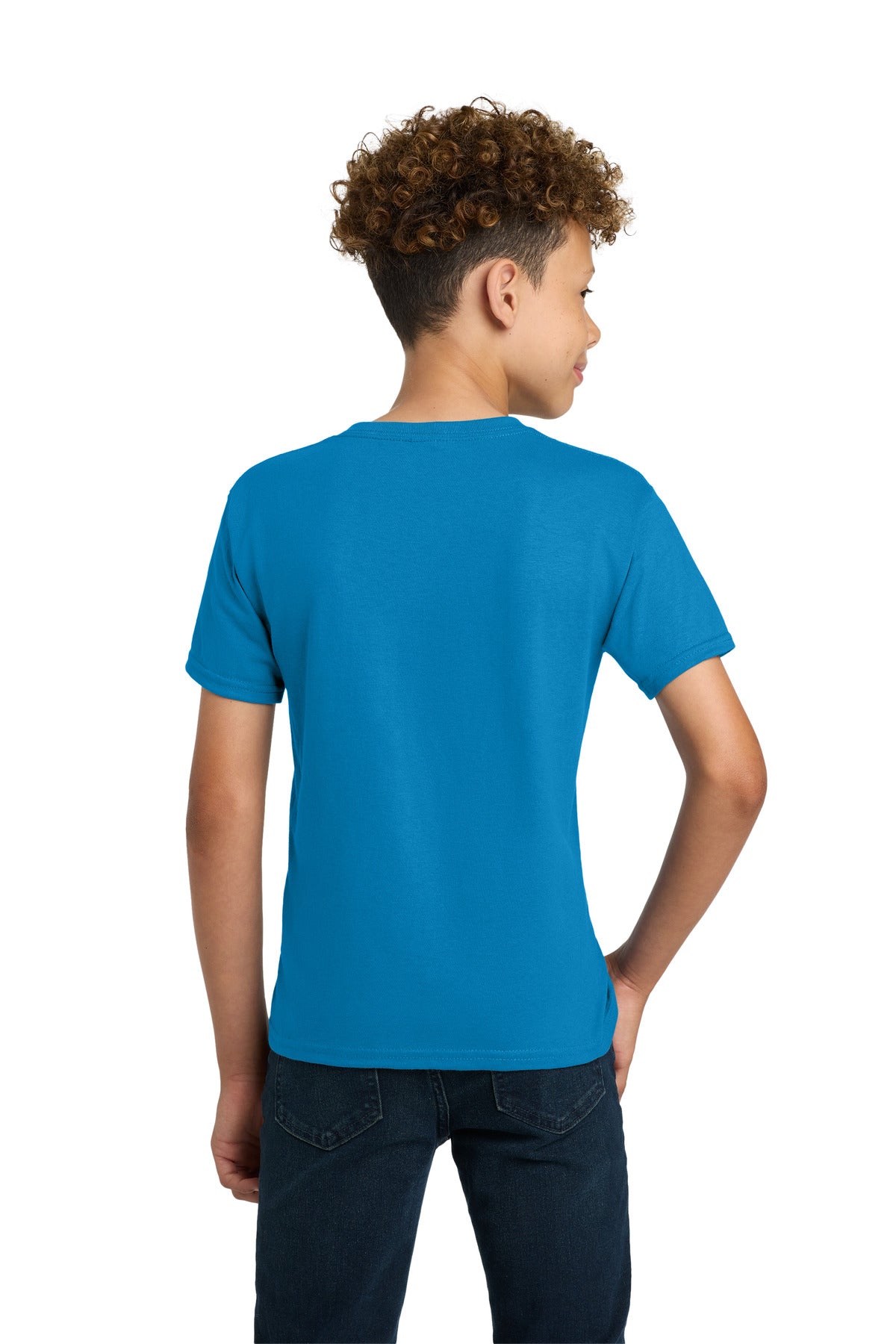 Gildan - Youth Ultra Cotton 100% US Cotton T-Shirt. 2000B - Sapphire - back