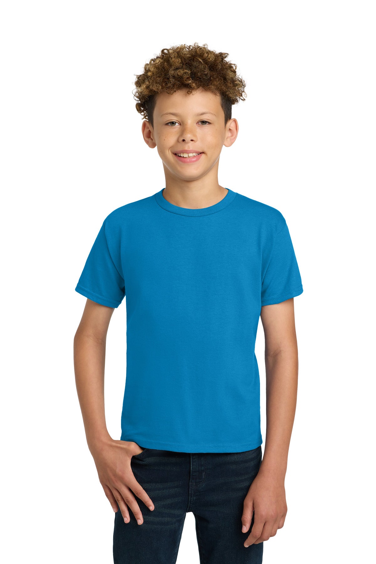 Gildan - Youth Ultra Cotton 100% US Cotton T-Shirt. 2000B - Sapphire - front