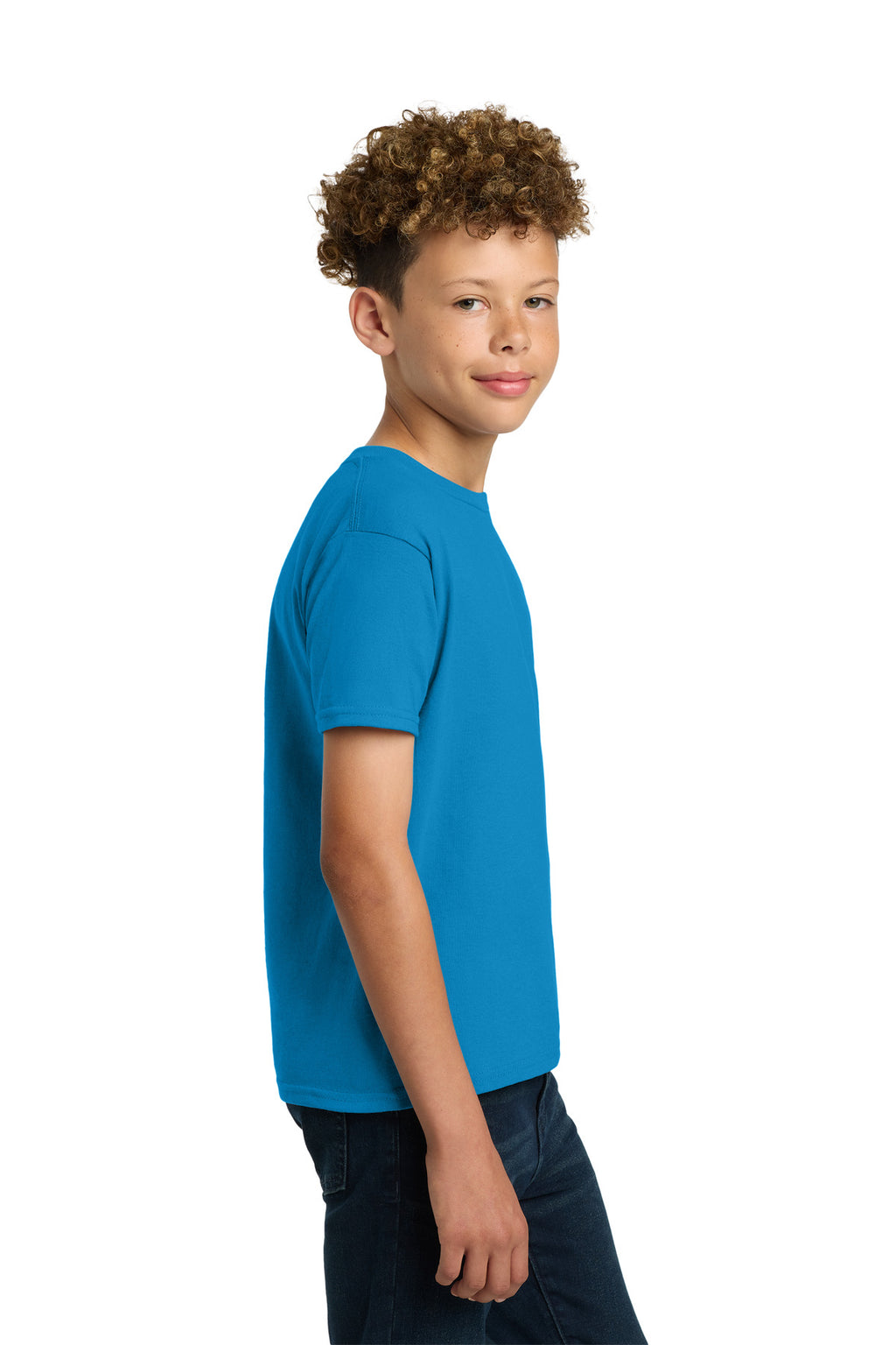 Gildan - Youth Ultra Cotton 100% US Cotton T-Shirt. 2000B - Sapphire - side