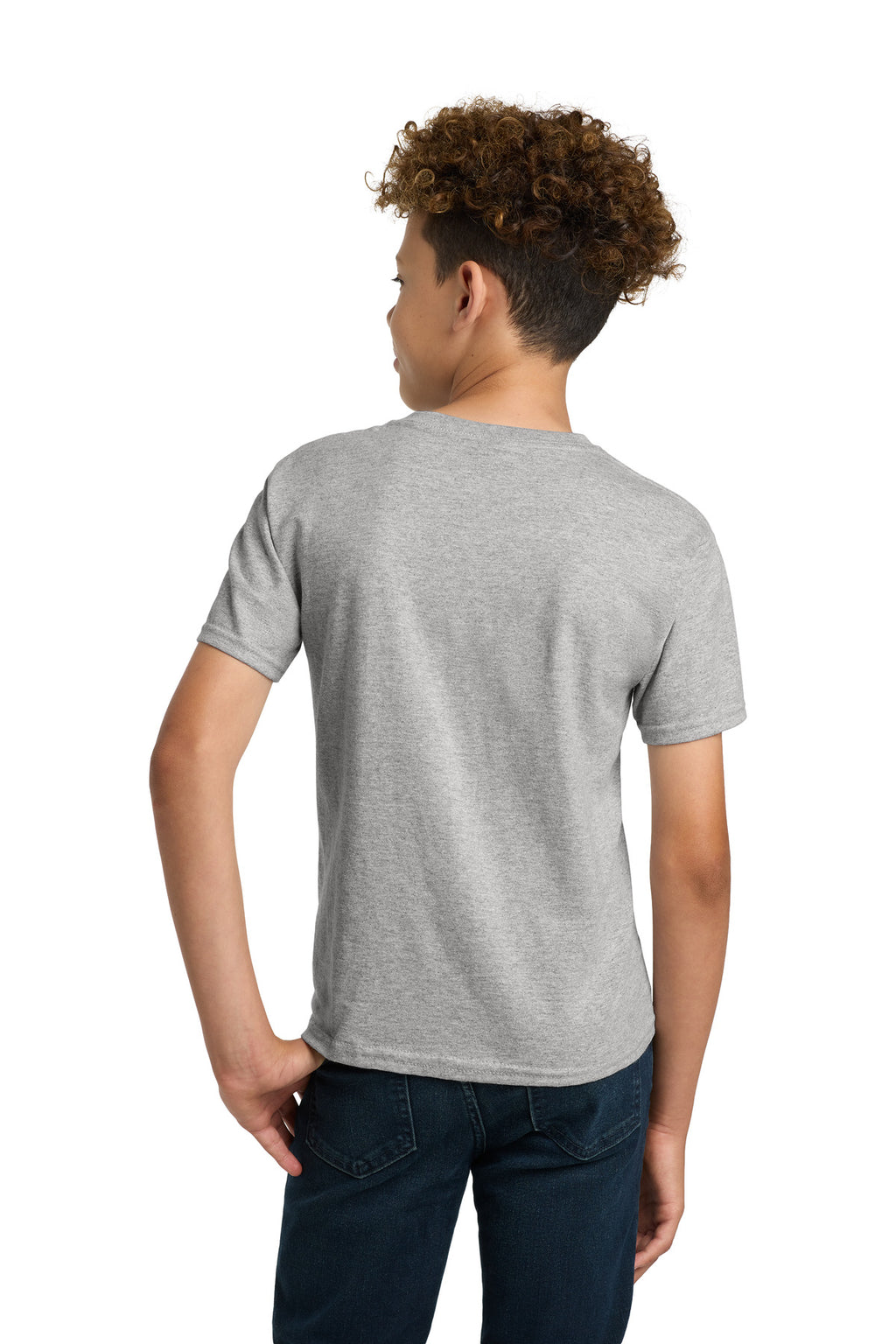 Gildan - Youth Ultra Cotton 100% US Cotton T-Shirt. 2000B - Sport Grey - back