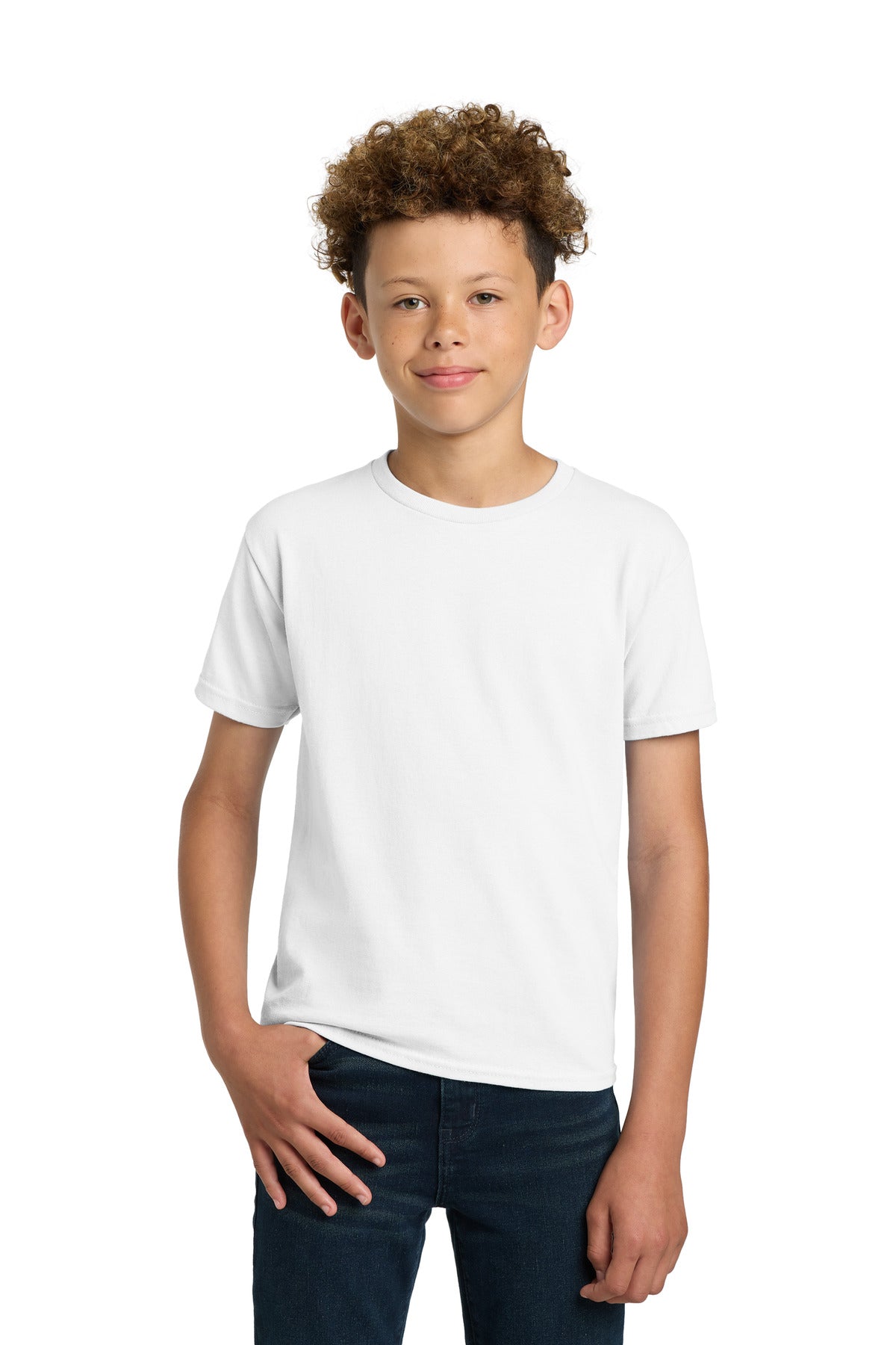 Gildan - Youth Ultra Cotton 100% US Cotton T-Shirt. 2000B - White - front