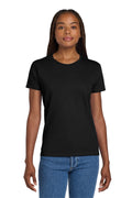Gildan Women's Ultra Cotton 100% US Cotton T-Shirt. 2000L - Black - front