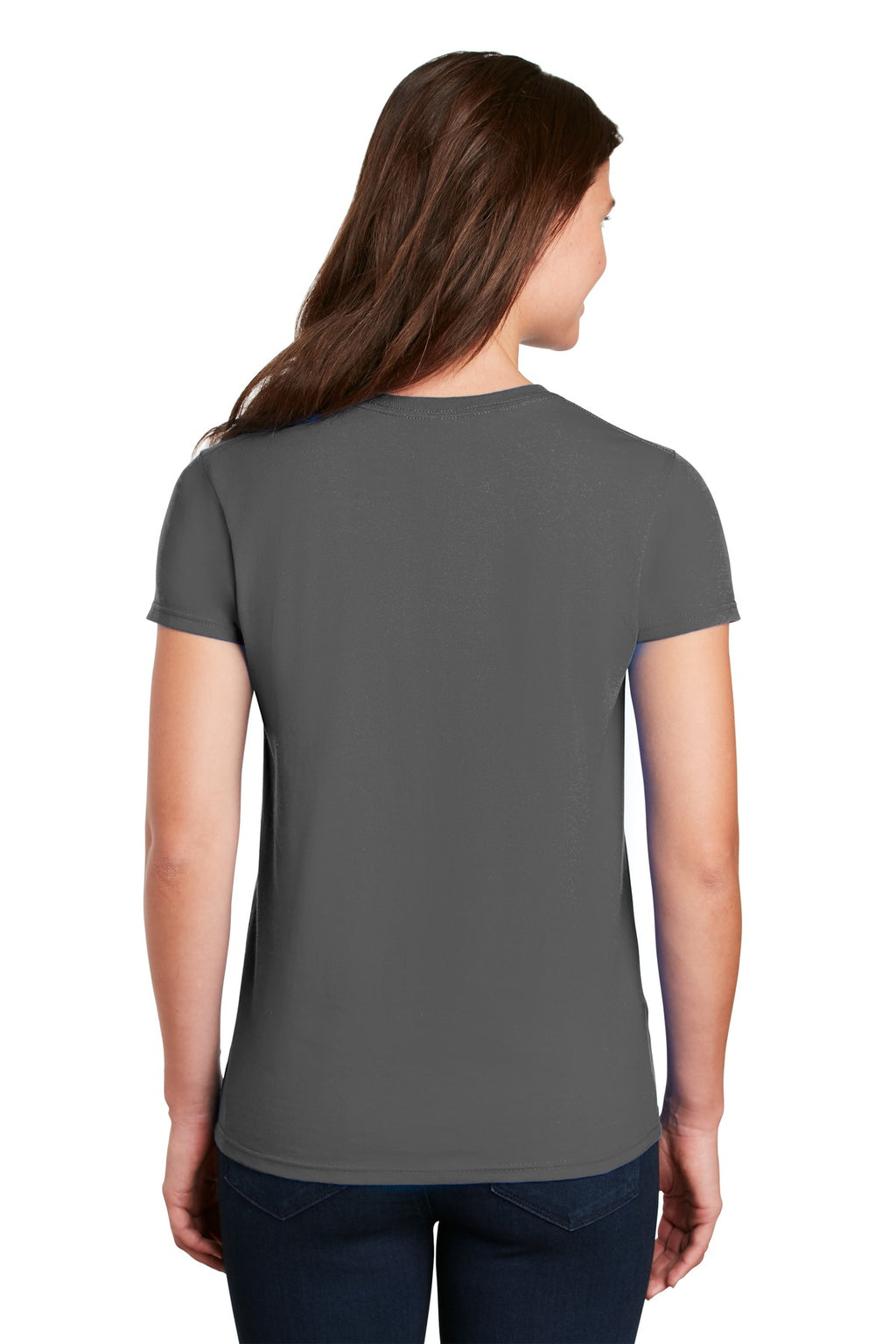Gildan Women's Ultra Cotton 100% US Cotton T-Shirt. 2000L - Charcoal - back