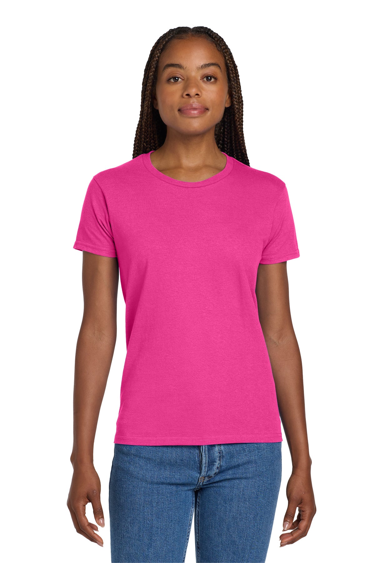 Gildan Women's Ultra Cotton 100% US Cotton T-Shirt. 2000L - Heliconia - front