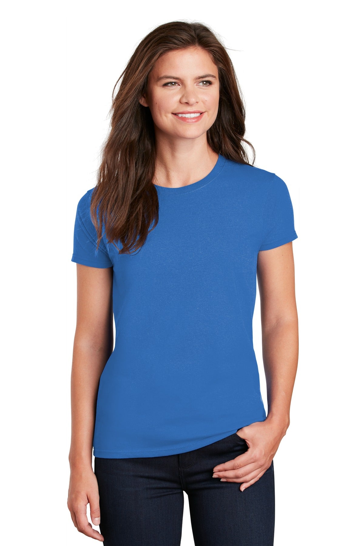 Gildan Women's Ultra Cotton 100% US Cotton T-Shirt. 2000L - Iris - front