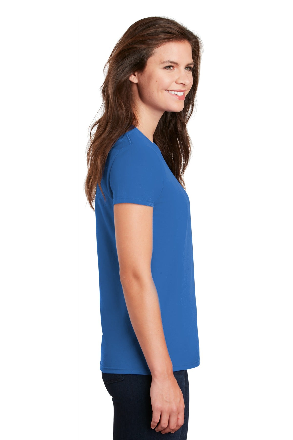 Gildan Women's Ultra Cotton 100% US Cotton T-Shirt. 2000L - Iris - side