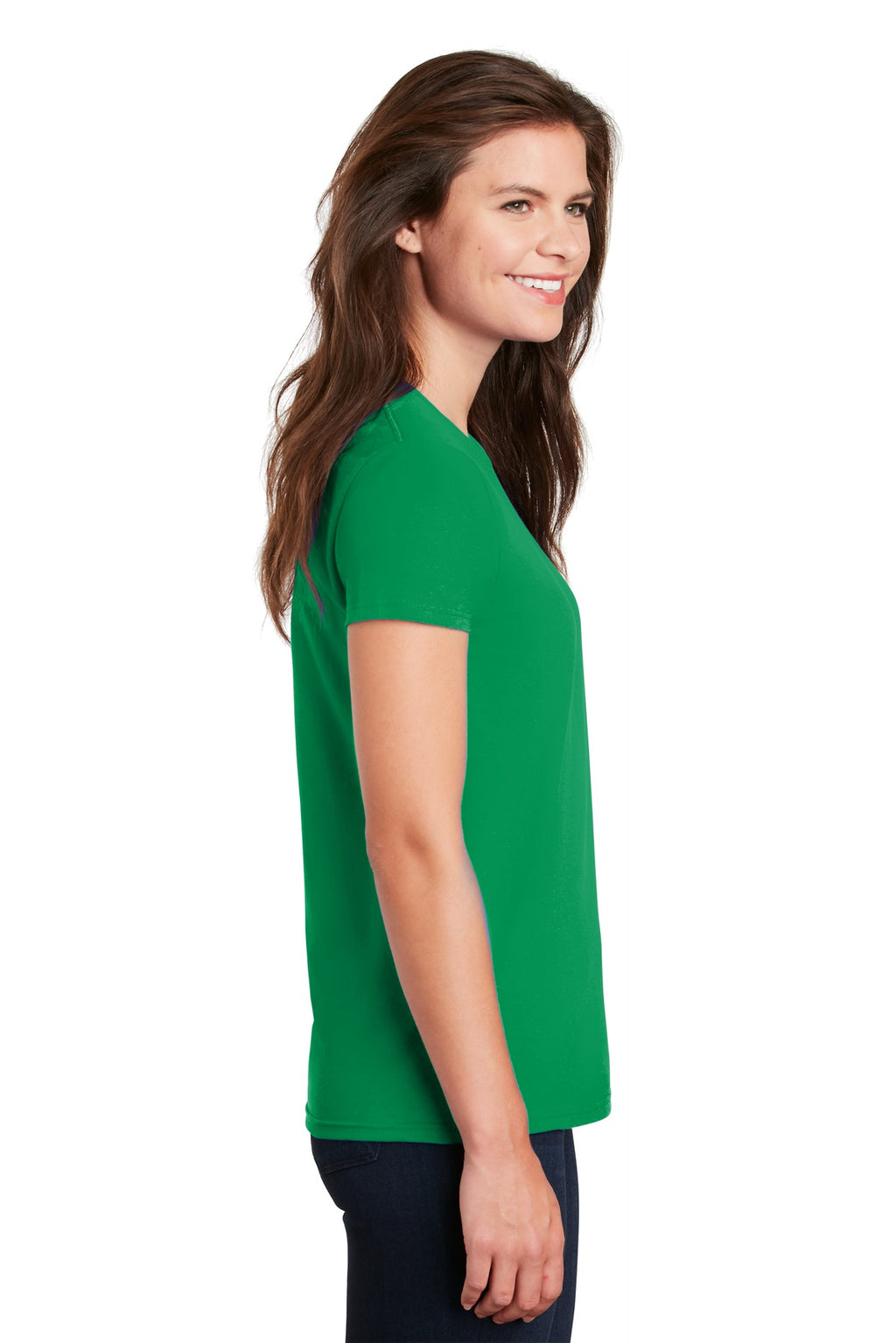 Gildan Women's Ultra Cotton 100% US Cotton T-Shirt. 2000L - Irish Green - side