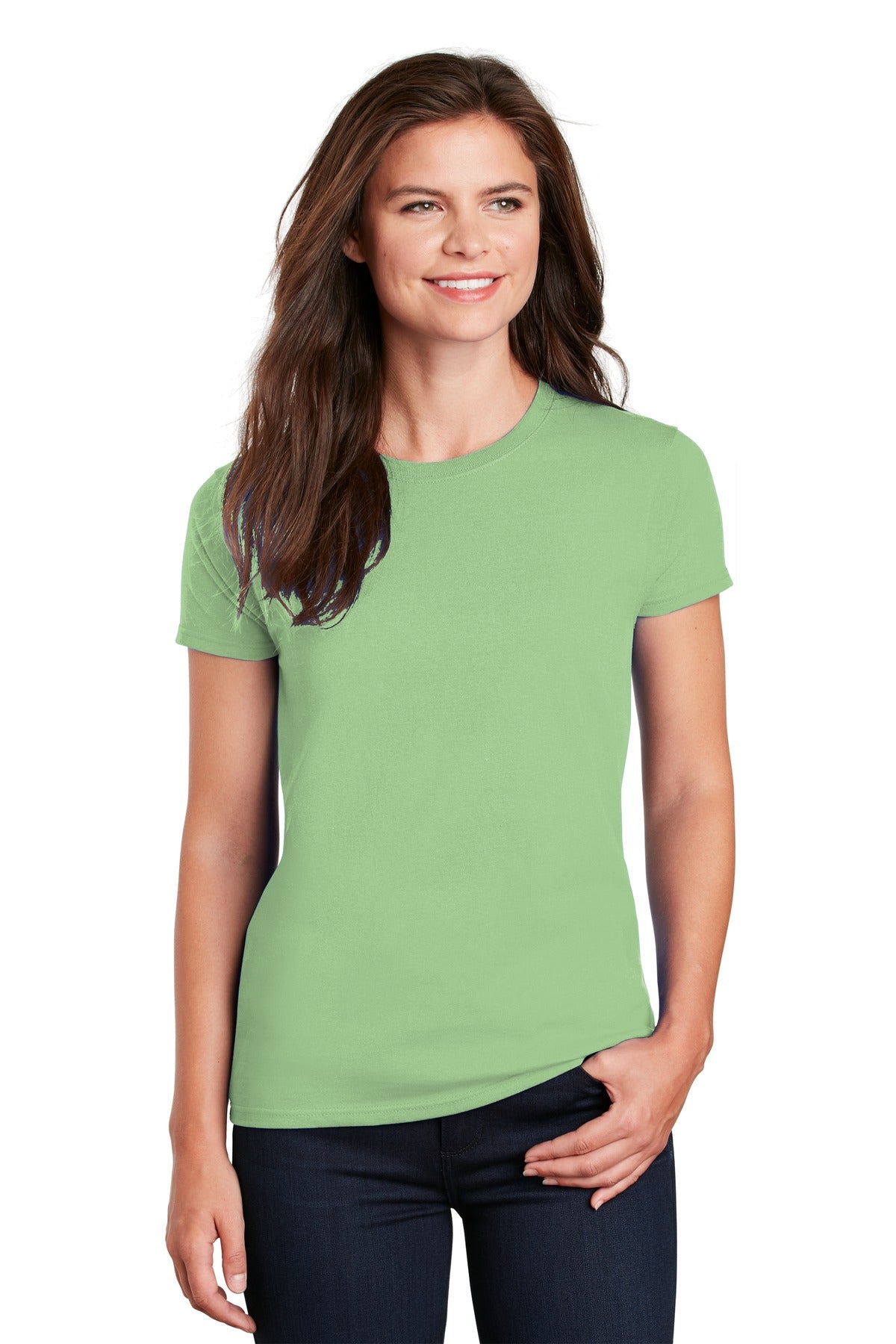 Gildan Women's Ultra Cotton 100% US Cotton T-Shirt. 2000L - Pistachio - front