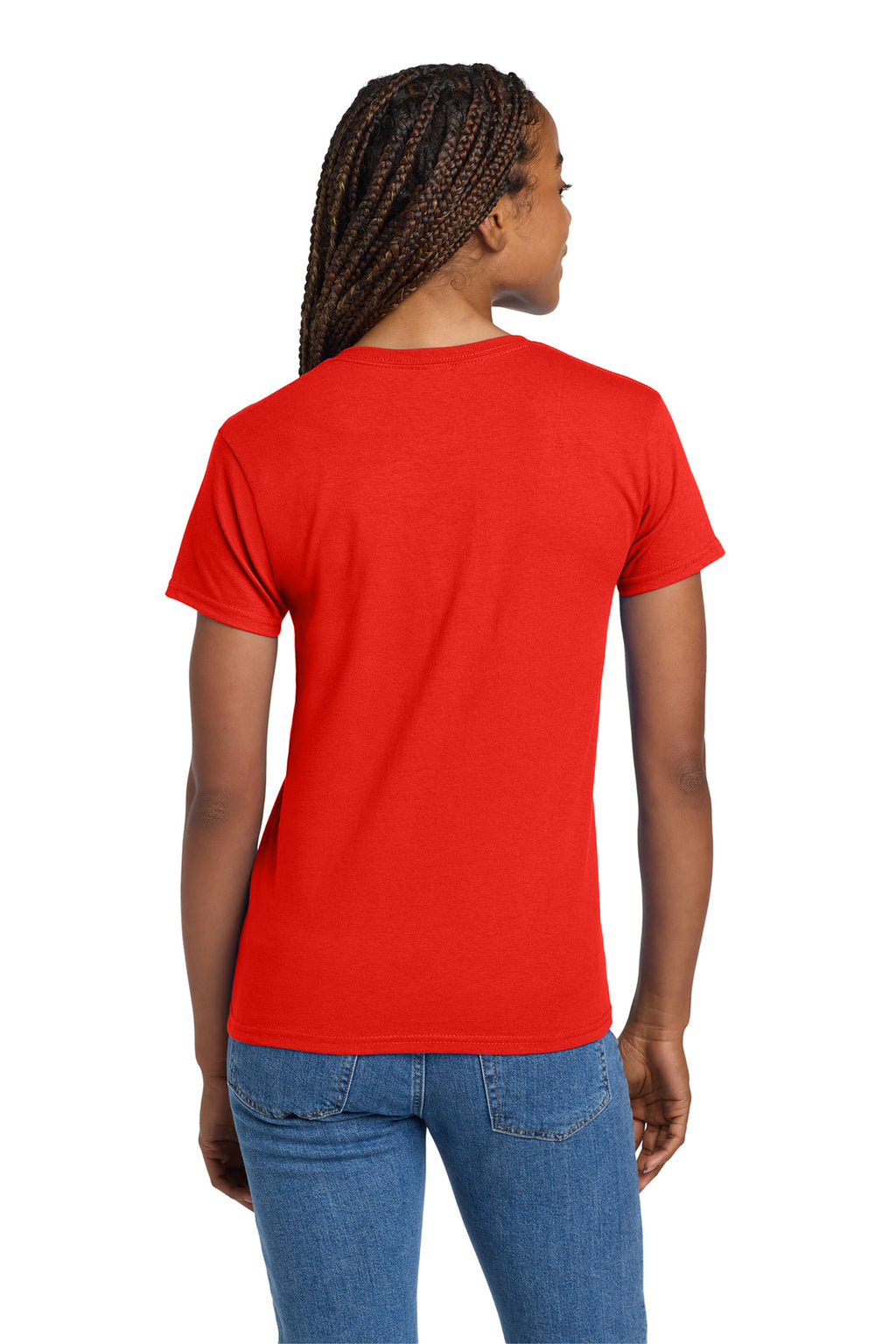 Gildan Women's Ultra Cotton 100% US Cotton T-Shirt. 2000L - Red - back