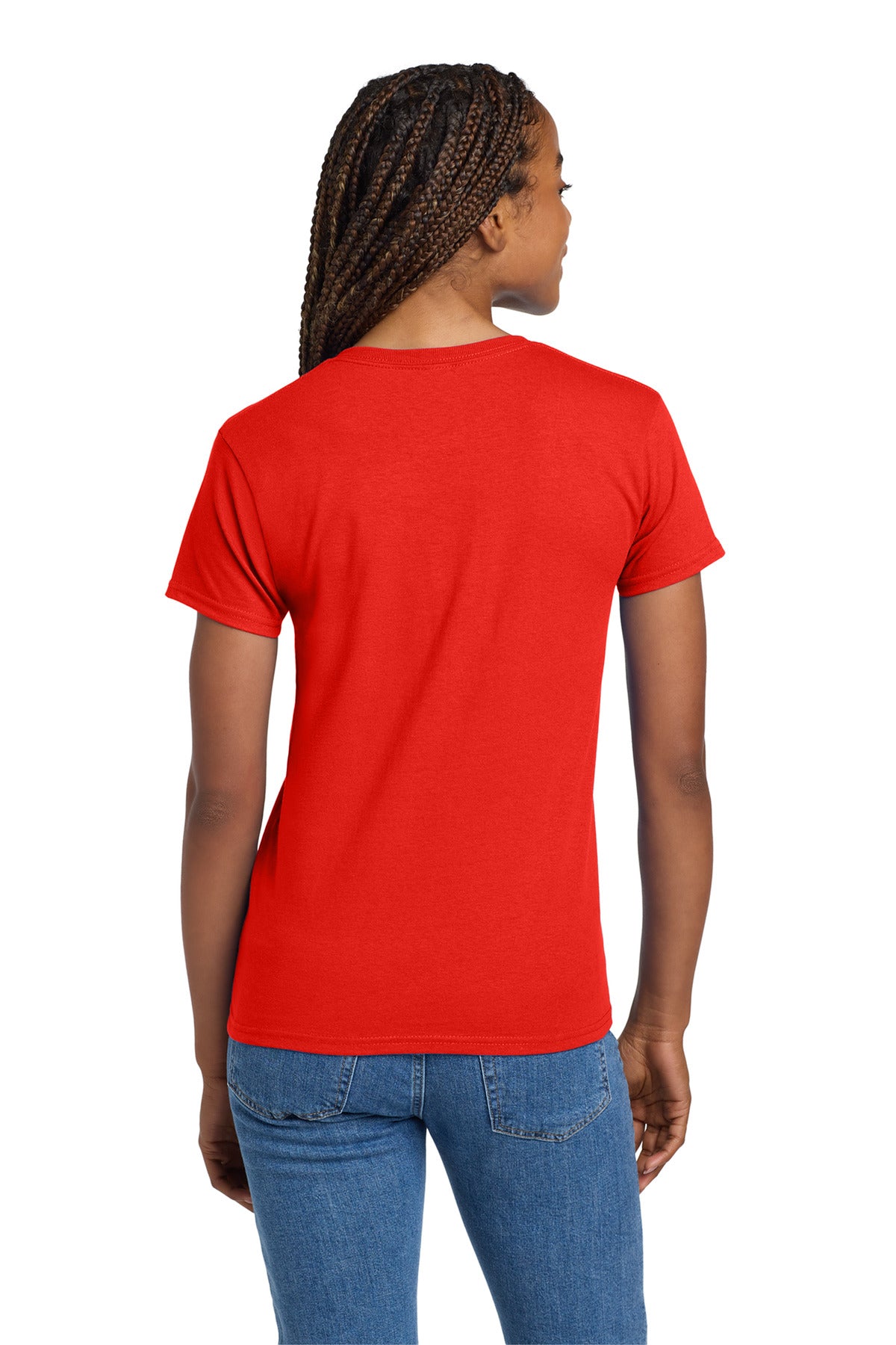 Gildan Women's Ultra Cotton 100% US Cotton T-Shirt. 2000L - Red - back