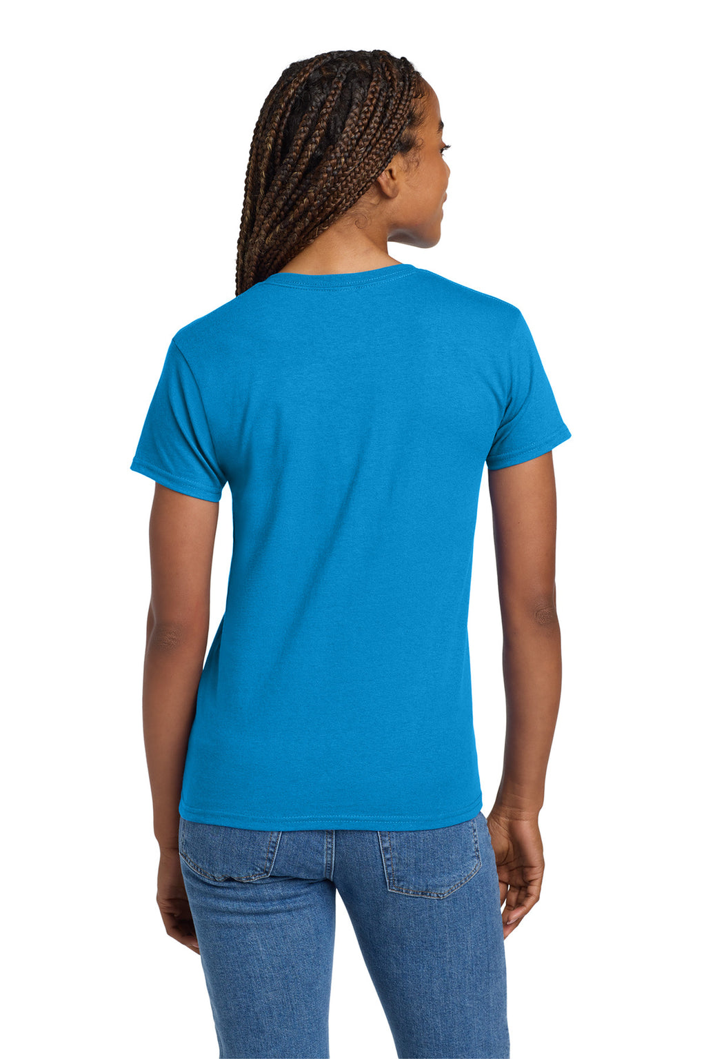 Gildan Women's Ultra Cotton 100% US Cotton T-Shirt. 2000L - Sapphire - back