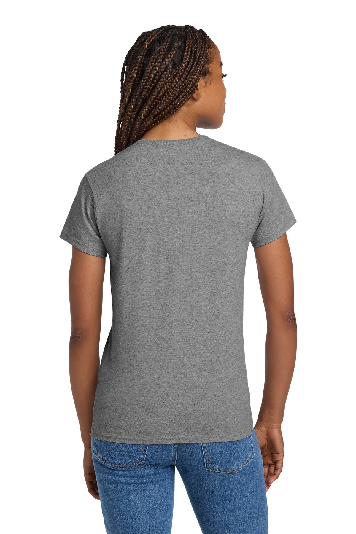 Gildan Women's Ultra Cotton 100% US Cotton T-Shirt. 2000L - Sport Grey - back