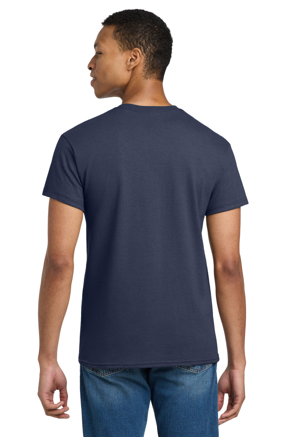 Gildan Tall 100% US Cotton T-Shirt 2000T - Navy - back