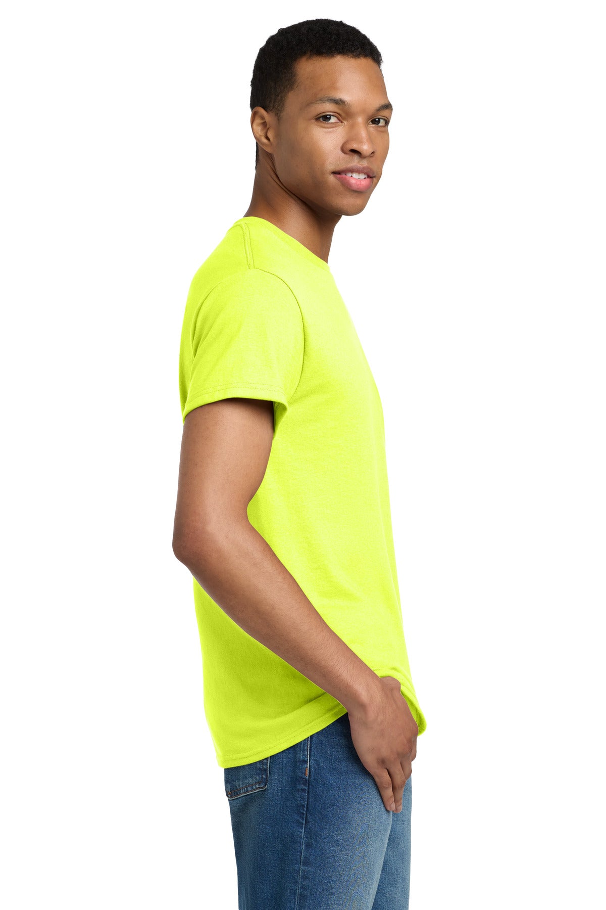 Gildan Tall 100% US Cotton T-Shirt 2000T - Safety Green - side