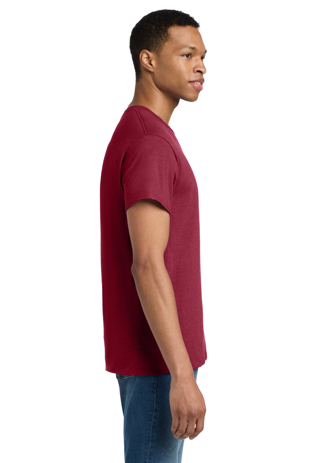 Gildan - Ultra Cotton 100% US Cotton T-Shirt. 2000 - Antique Cherry Red - side