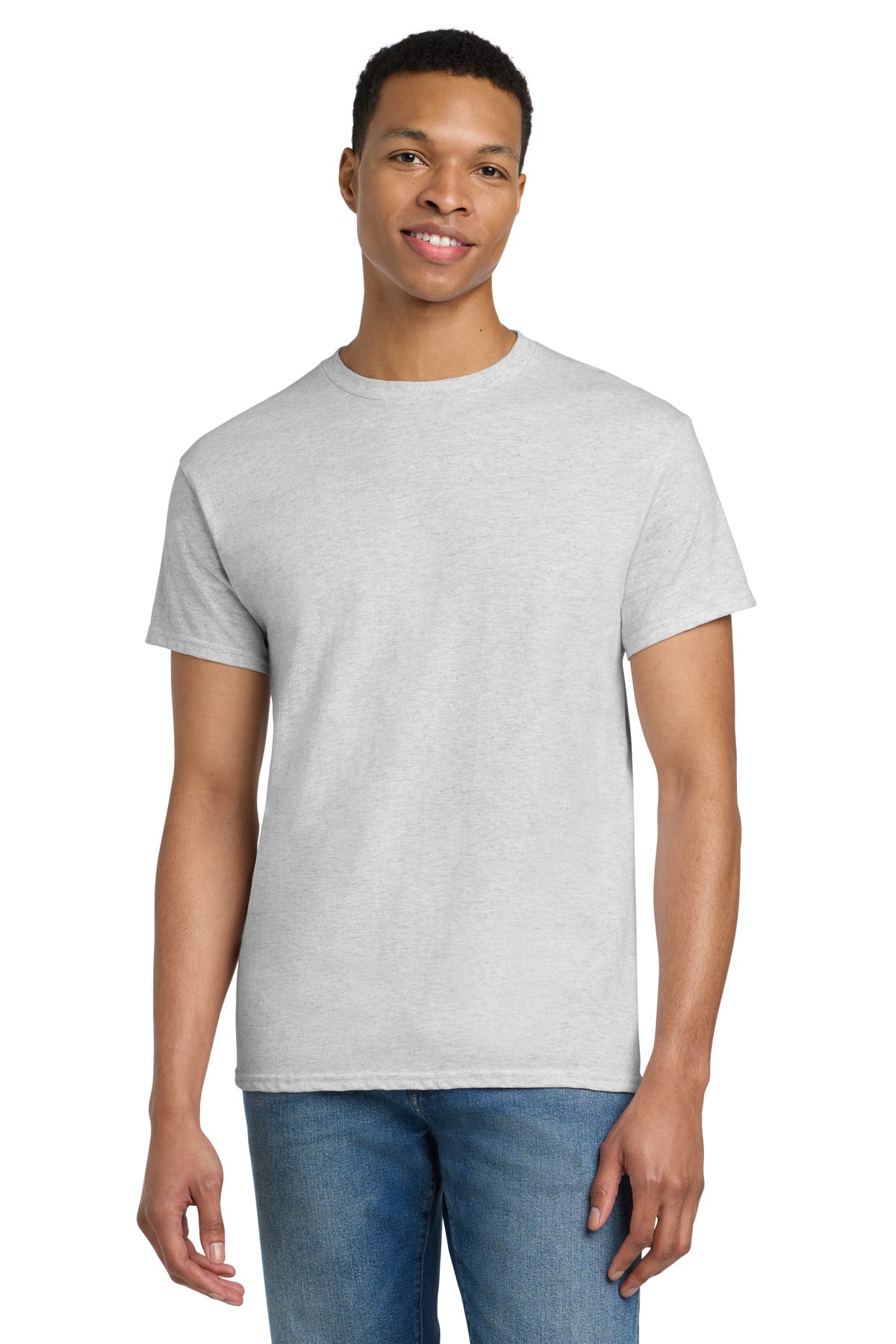 Gildan - Ultra Cotton 100% US Cotton T-Shirt. 2000 - Ash - front