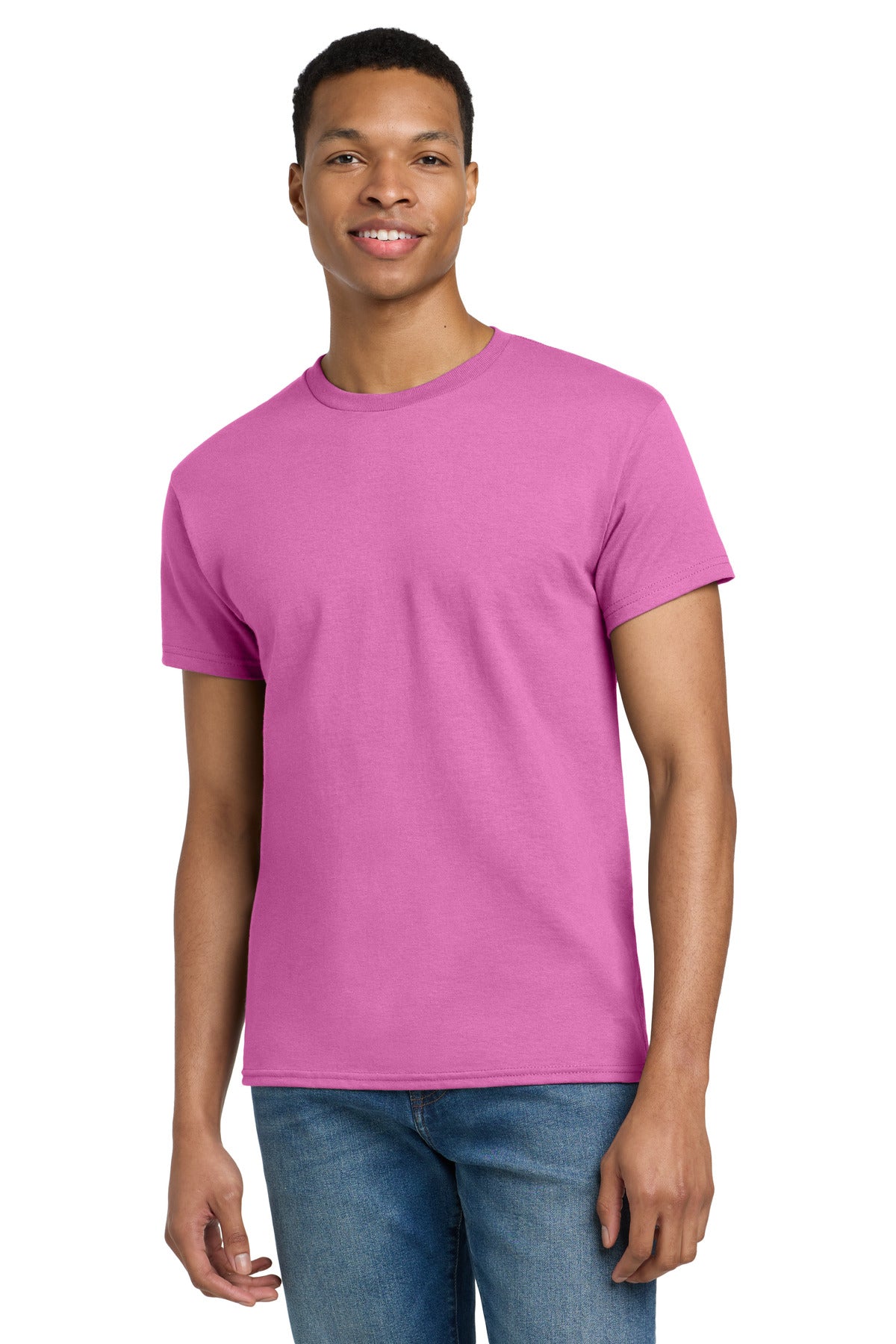 Gildan - Ultra Cotton 100% US Cotton T-Shirt. 2000 - Azalea - front