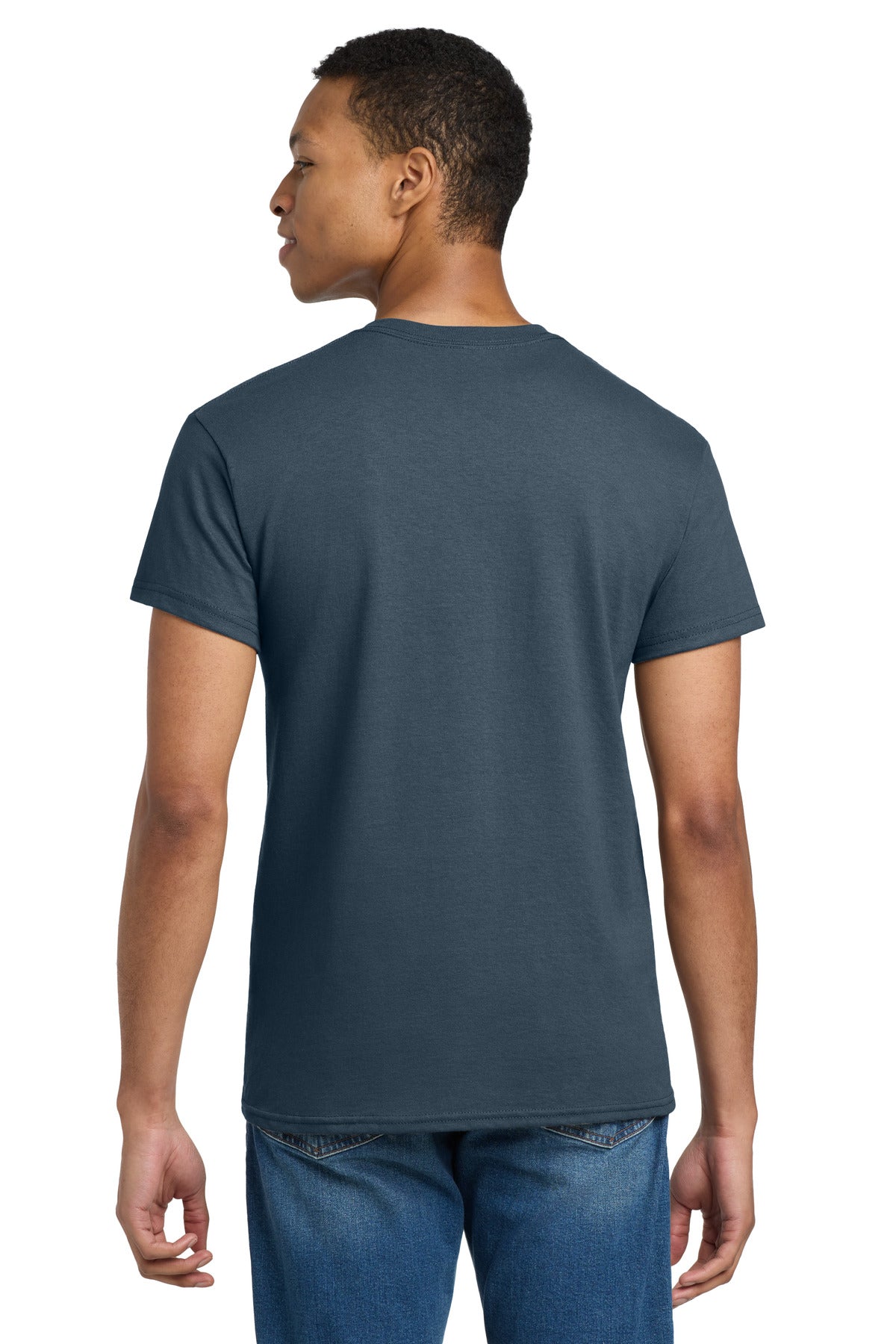 Gildan - Ultra Cotton 100% US Cotton T-Shirt. 2000 - Blue Dusk - back