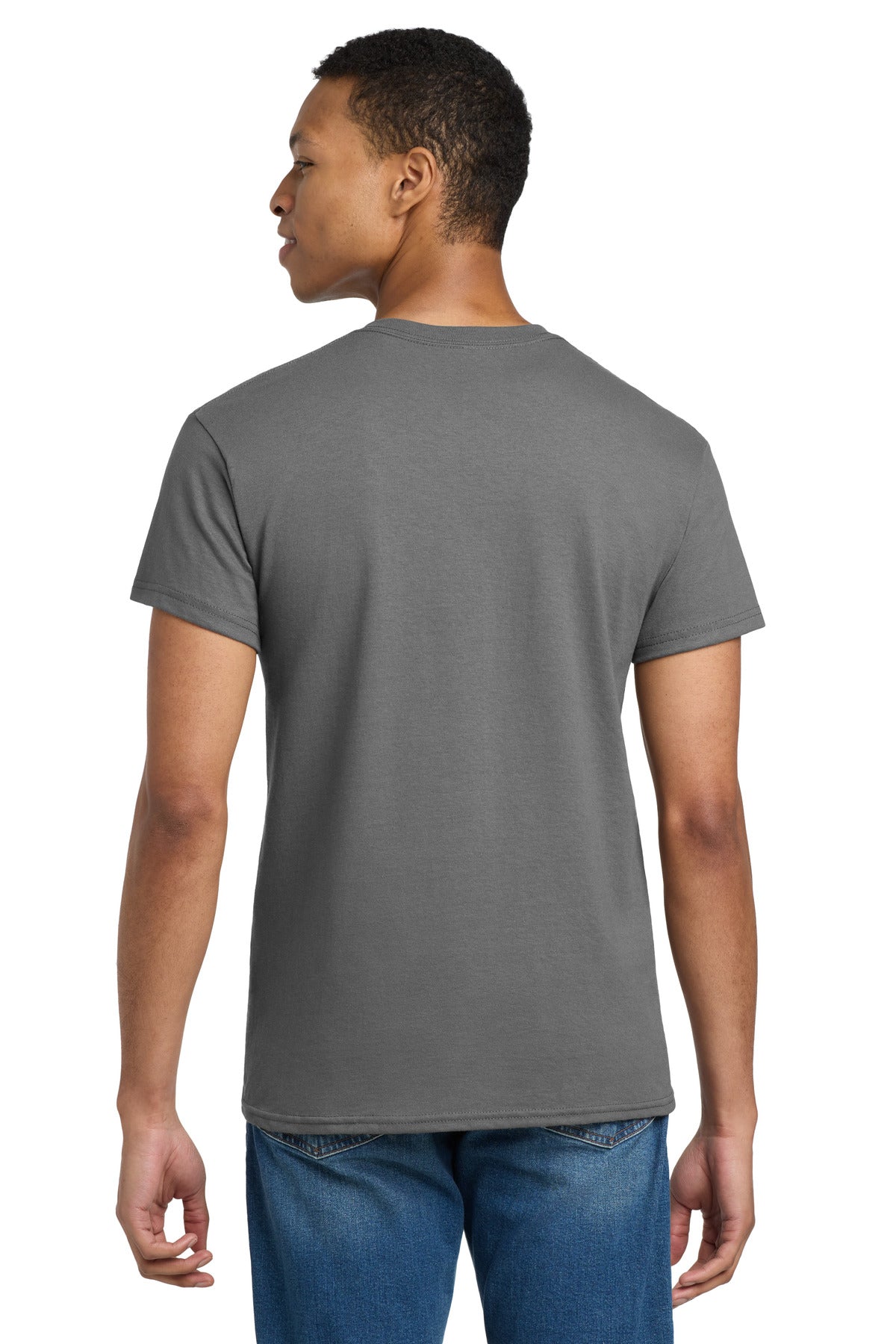 Gildan - Ultra Cotton 100% US Cotton T-Shirt. 2000 - Charcoal - back
