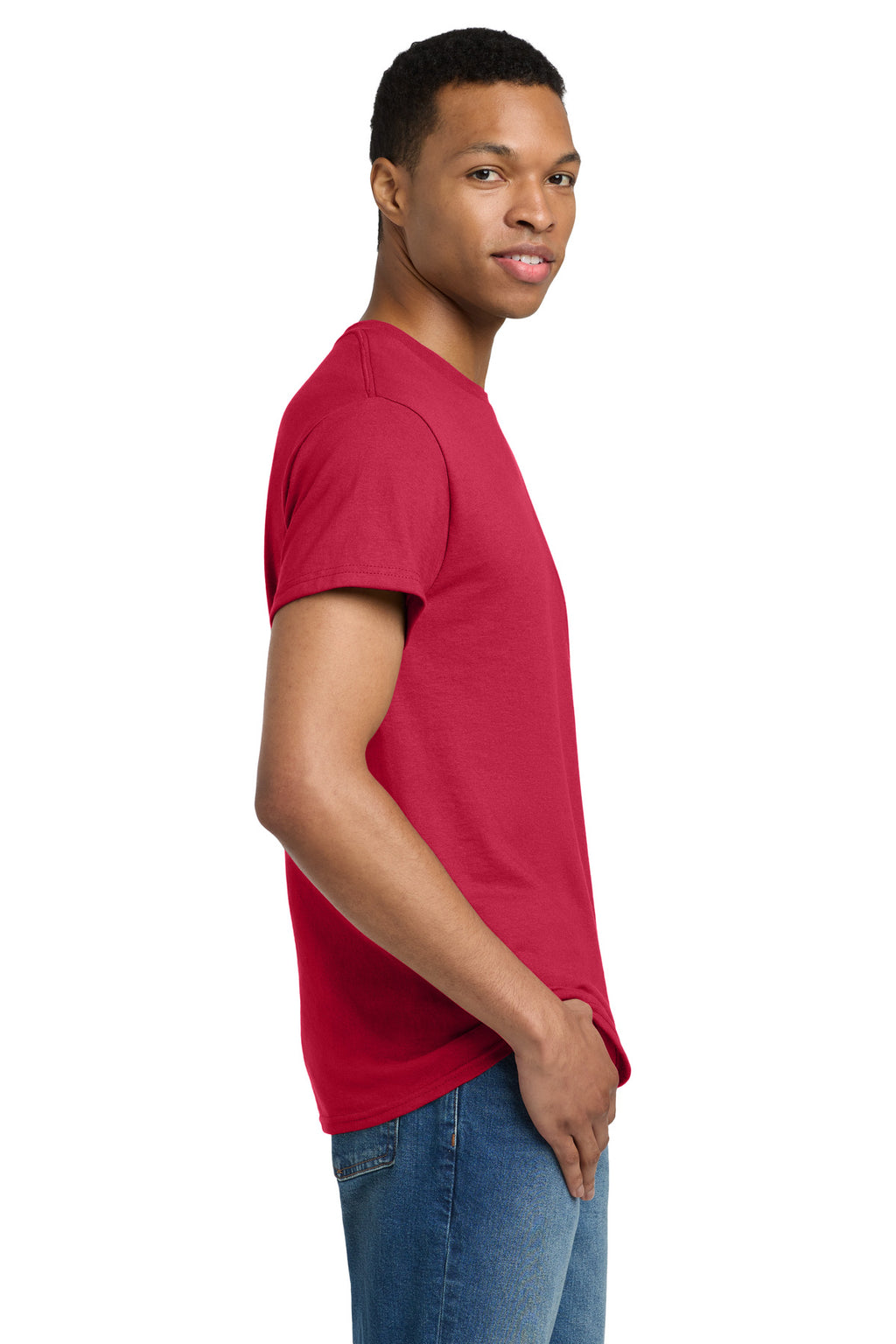 Gildan - Ultra Cotton 100% US Cotton T-Shirt. 2000 - Cherry Red - side