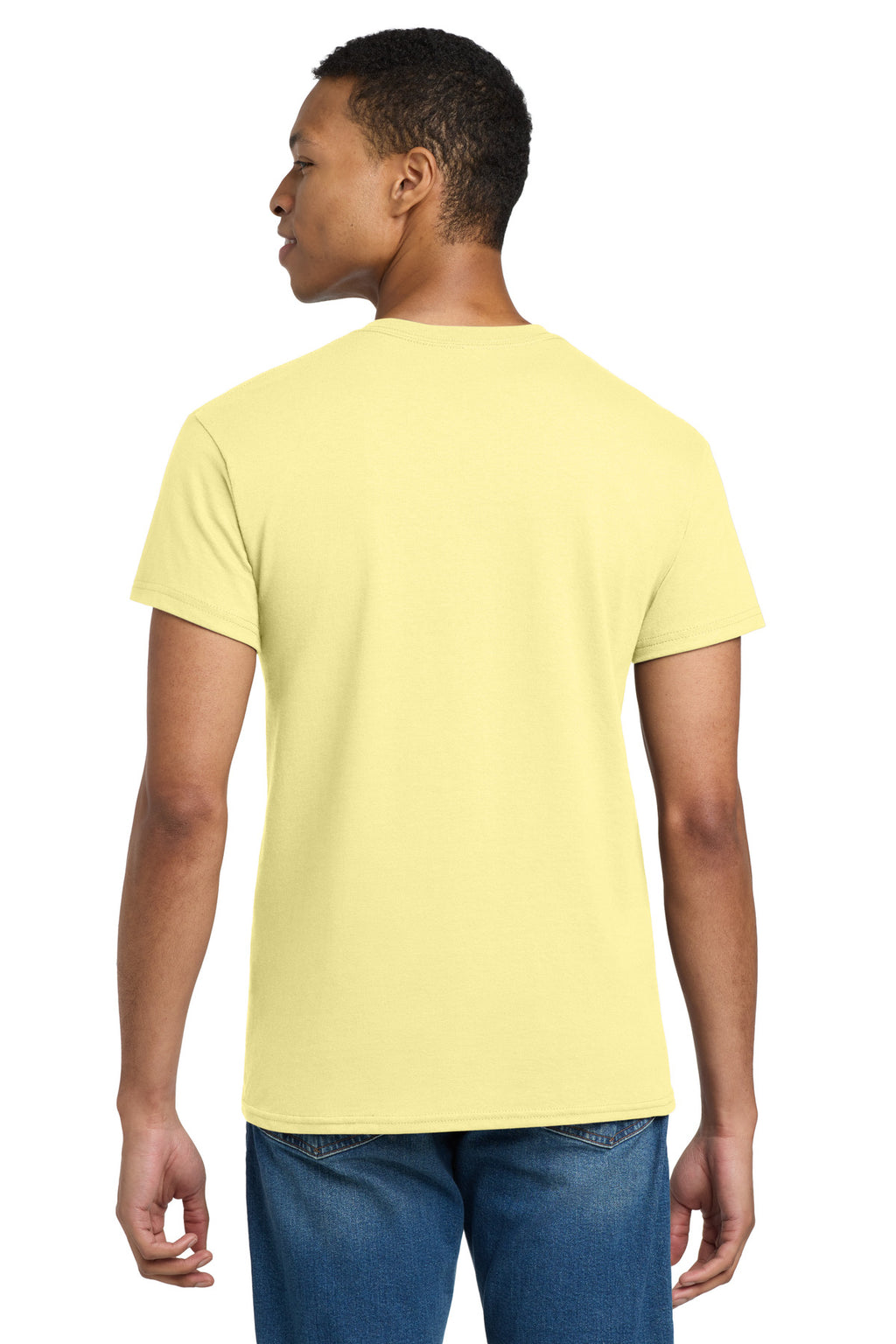 Gildan - Ultra Cotton 100% US Cotton T-Shirt. 2000 - Cornsilk - back