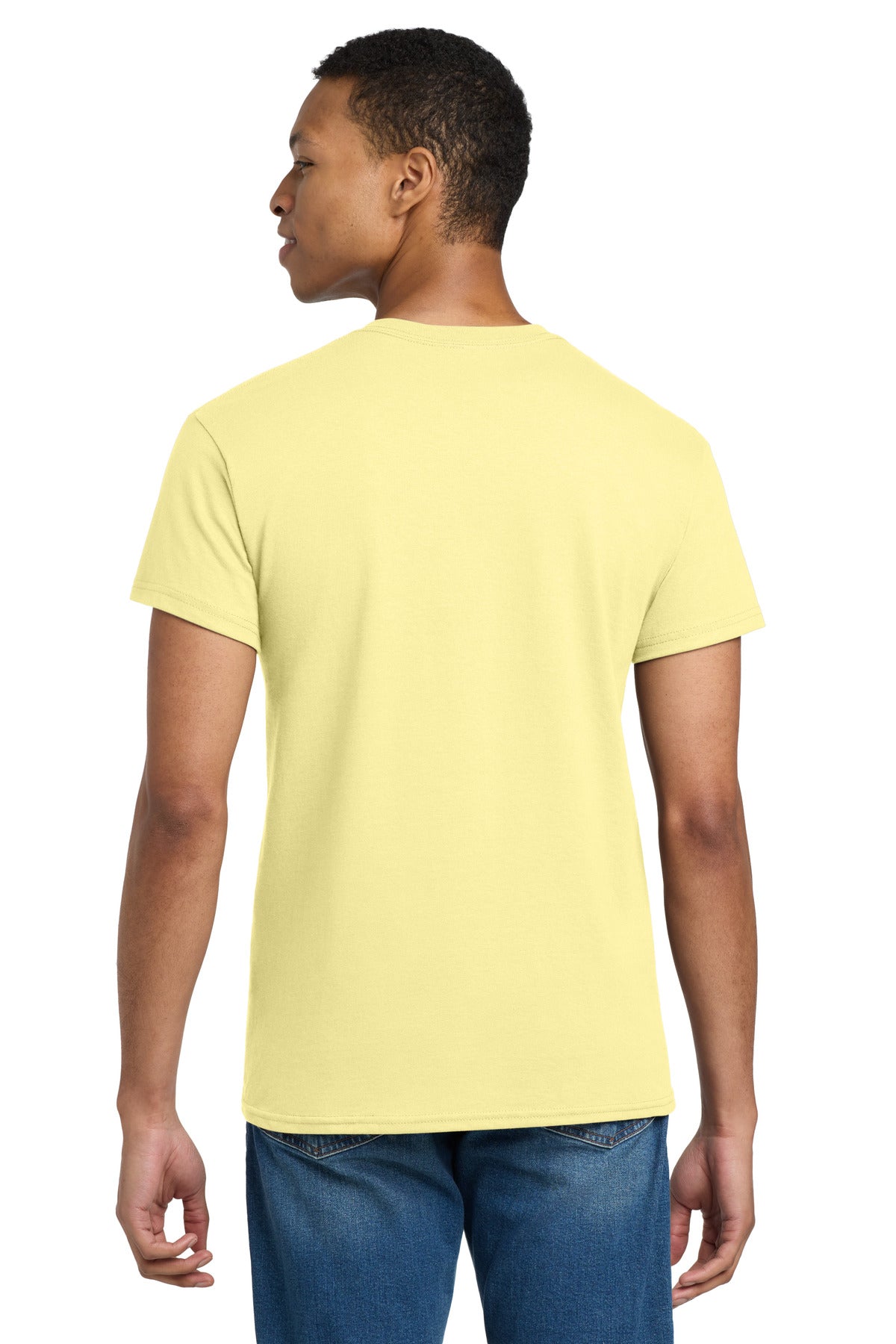 Gildan - Ultra Cotton 100% US Cotton T-Shirt. 2000 - Cornsilk - back