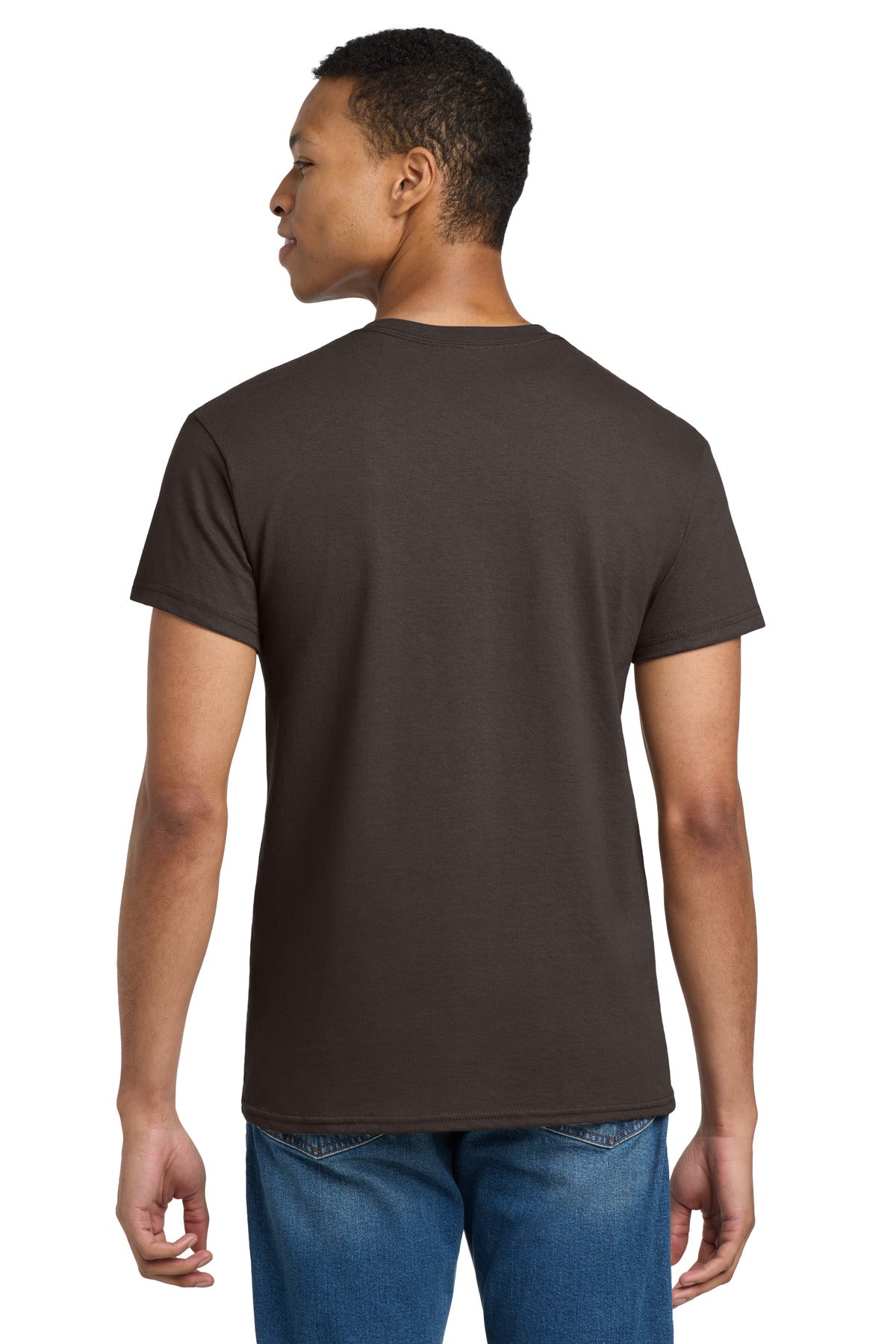 Gildan - Ultra Cotton 100% US Cotton T-Shirt. 2000 - Dark Chocolate - back