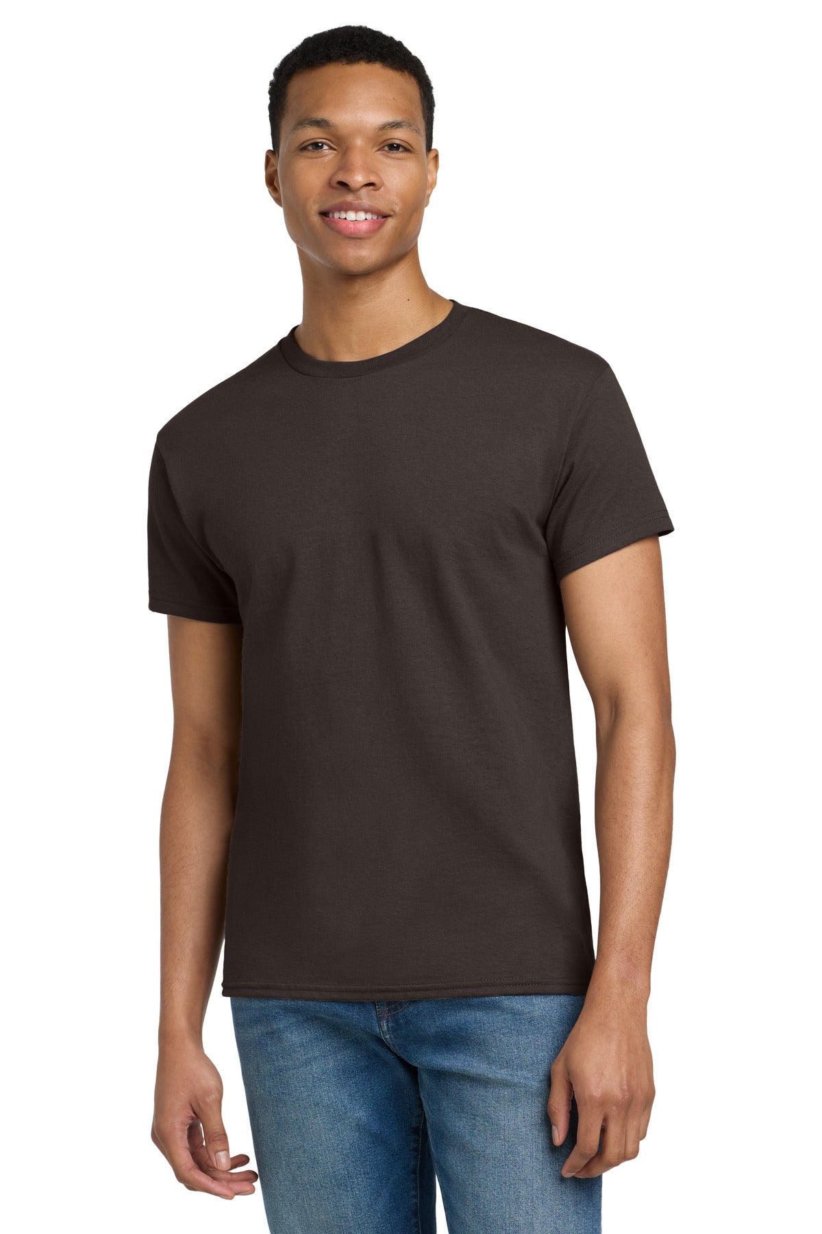 Gildan - Ultra Cotton 100% US Cotton T-Shirt. 2000 - Dark Chocolate - front