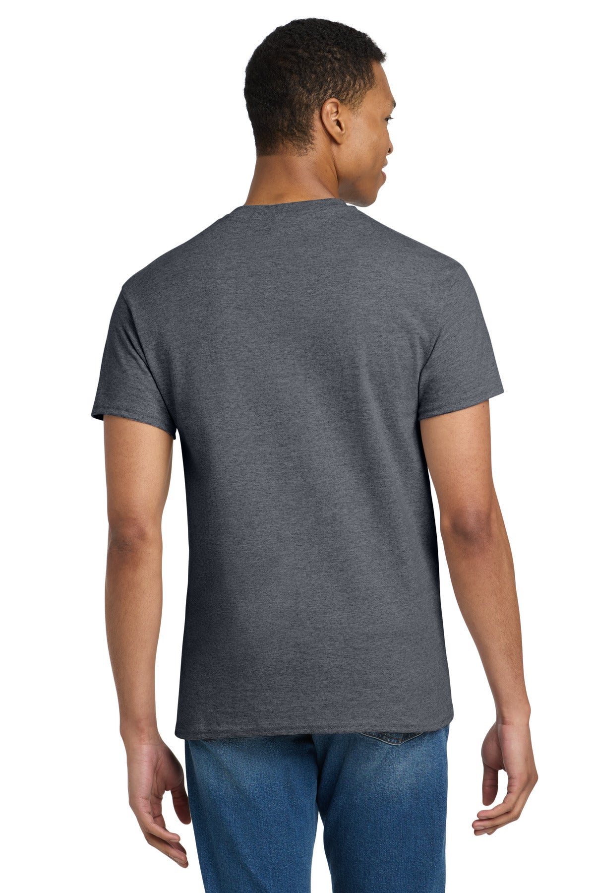 Gildan - Ultra Cotton 100% US Cotton T-Shirt. 2000 - Dark Heather - back