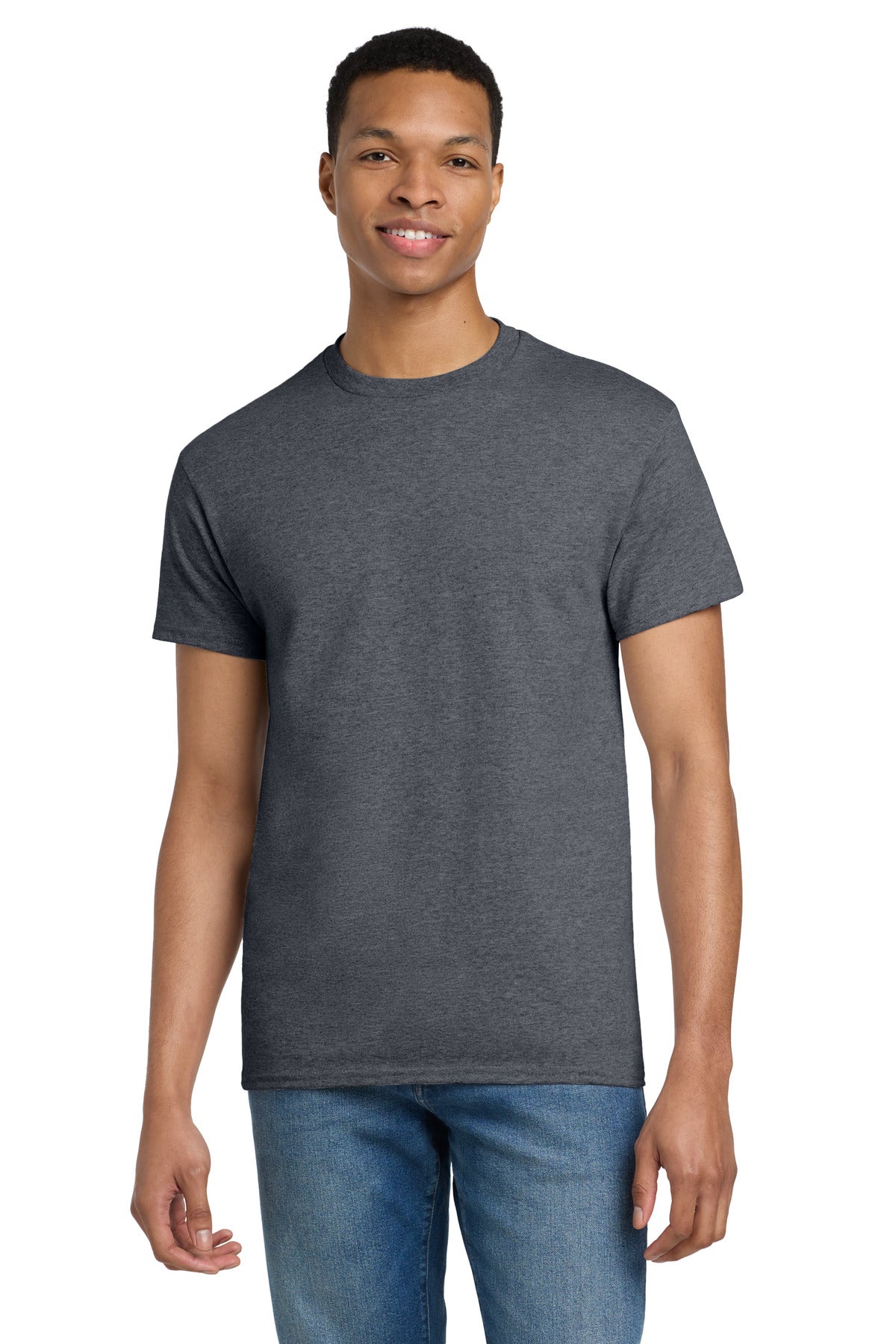Gildan - Ultra Cotton 100% US Cotton T-Shirt. 2000 - Dark Heather - front