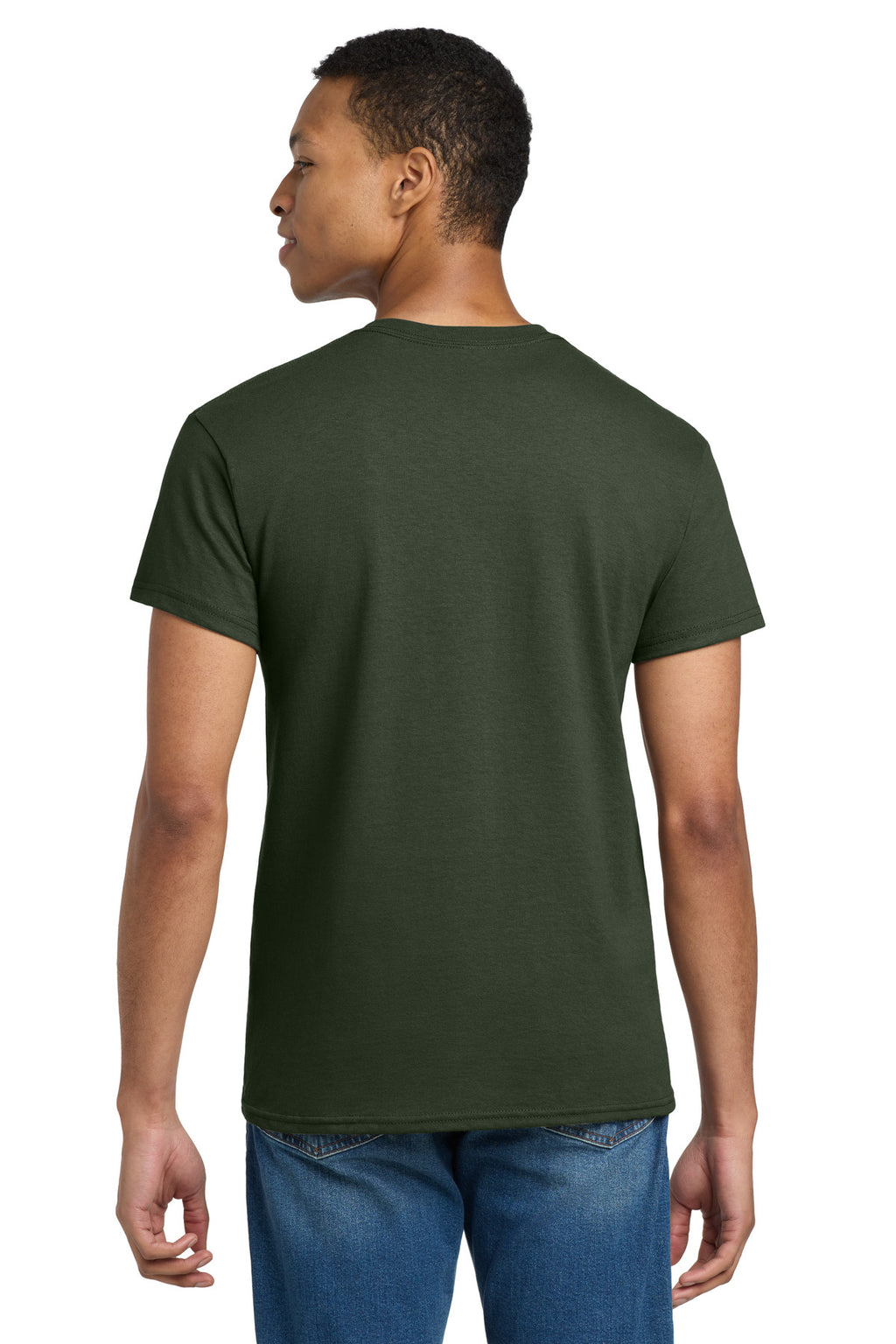 Gildan - Ultra Cotton 100% US Cotton T-Shirt. 2000 - Forest Green - back