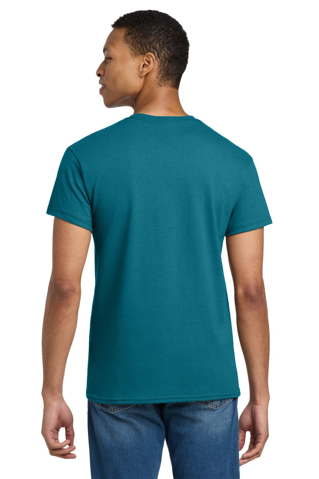 Gildan - Ultra Cotton 100% US Cotton T-Shirt. 2000 - Galapagos Blue - back