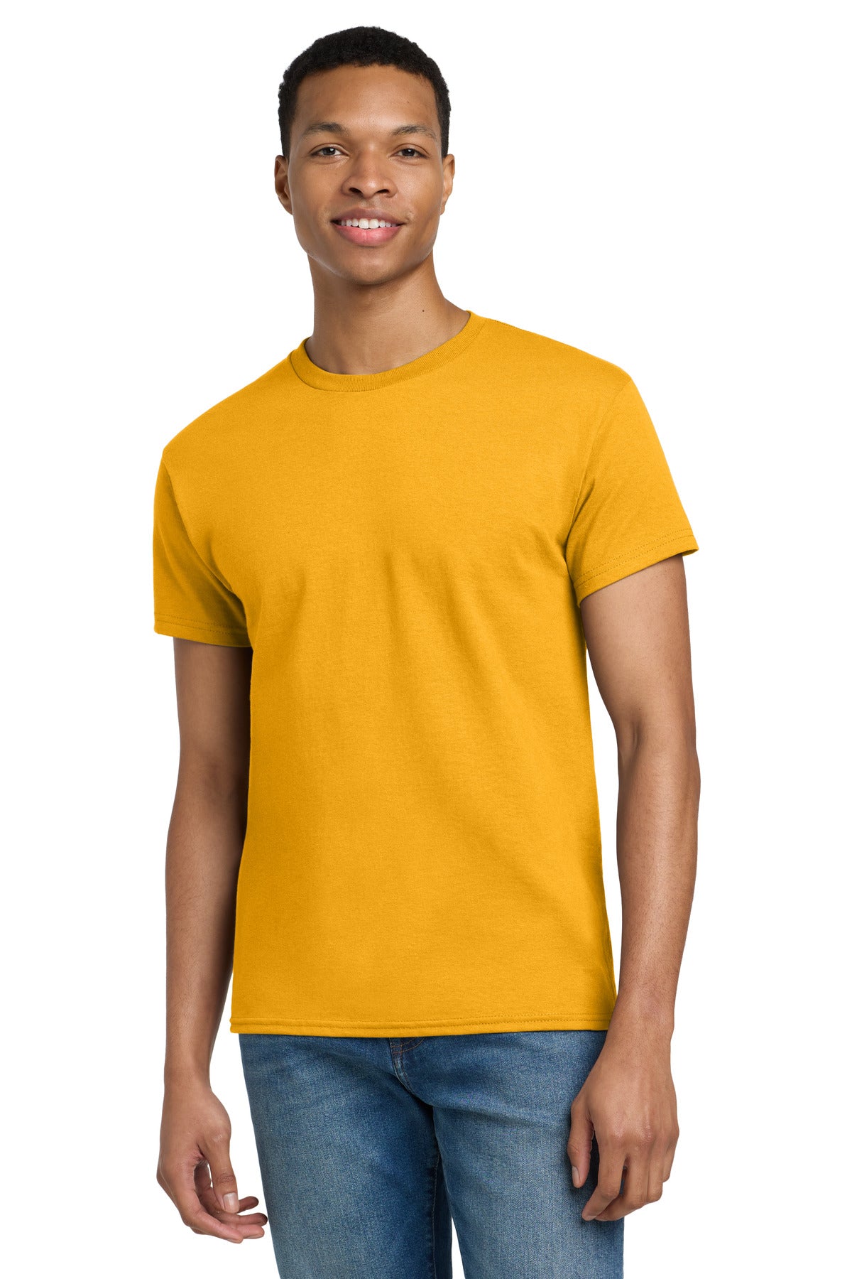 Gildan - Ultra Cotton 100% US Cotton T-Shirt. 2000 - Gold - front