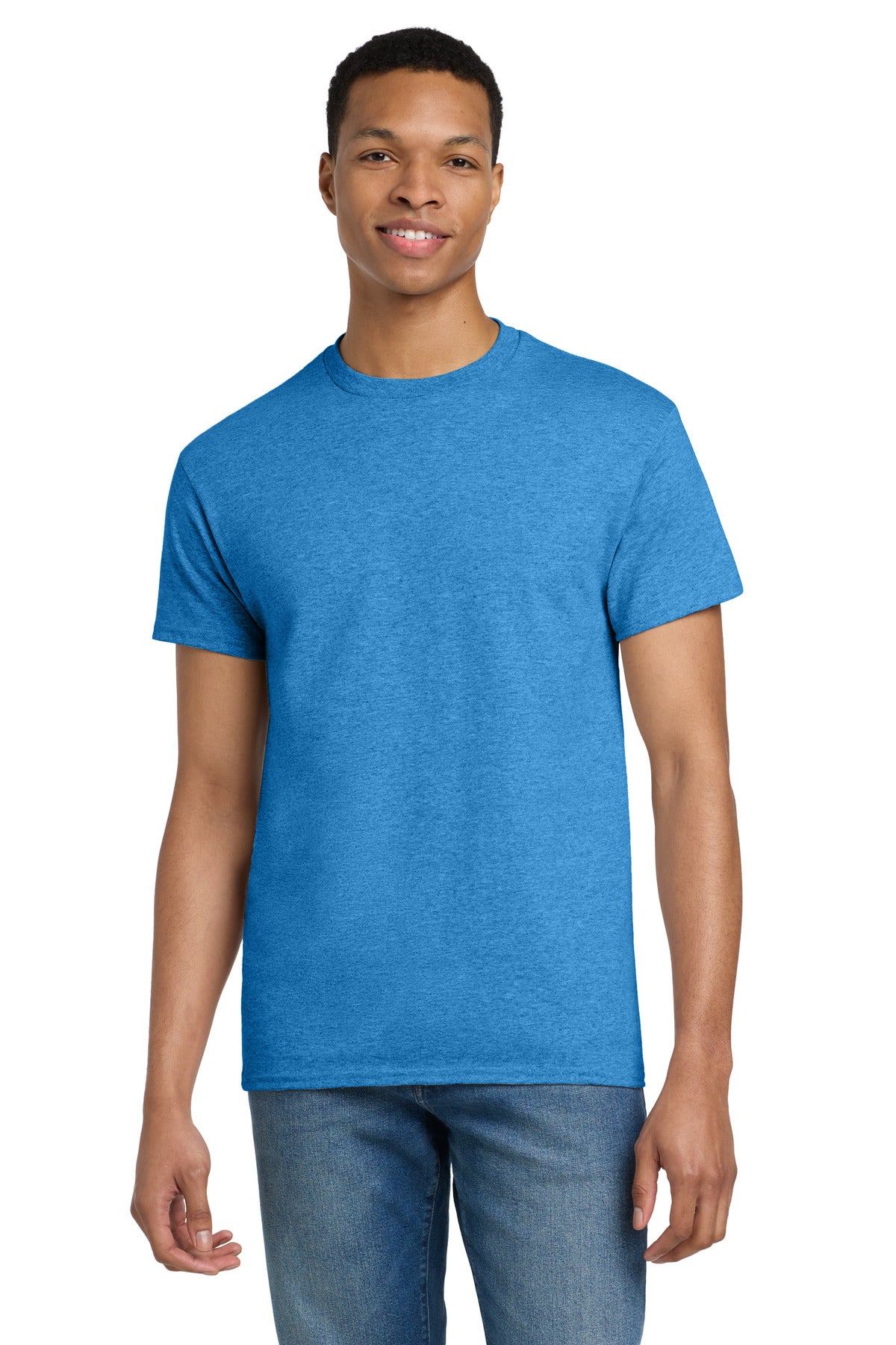 Gildan - Ultra Cotton 100% US Cotton T-Shirt. 2000 - Heathered Sapphire - front