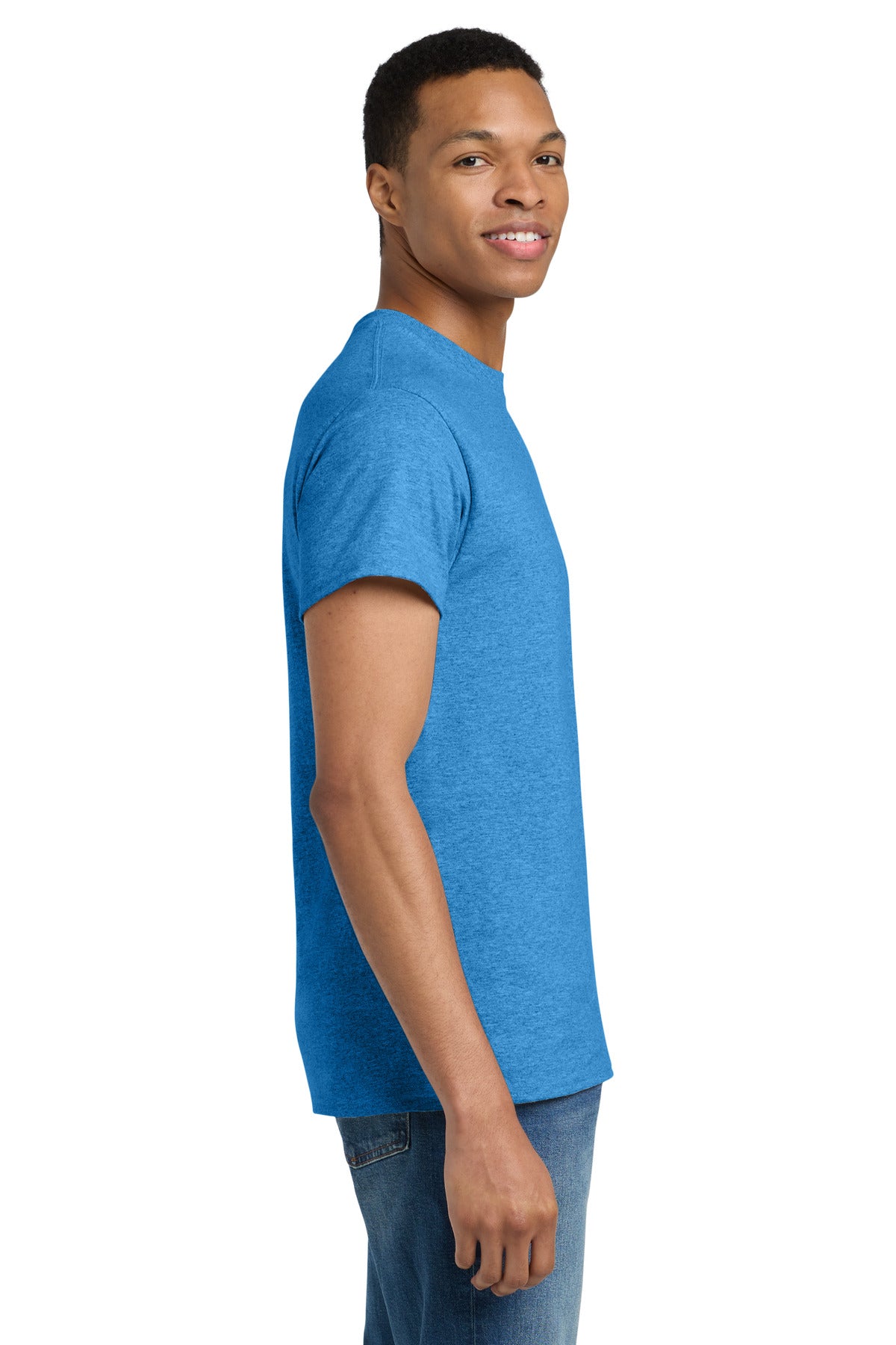 Gildan - Ultra Cotton 100% US Cotton T-Shirt. 2000 - Heathered Sapphire - side