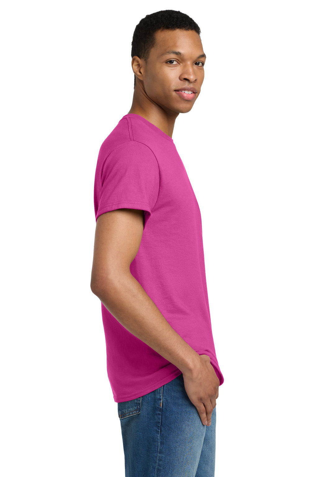 Gildan - Ultra Cotton 100% US Cotton T-Shirt. 2000 - Heliconia - side