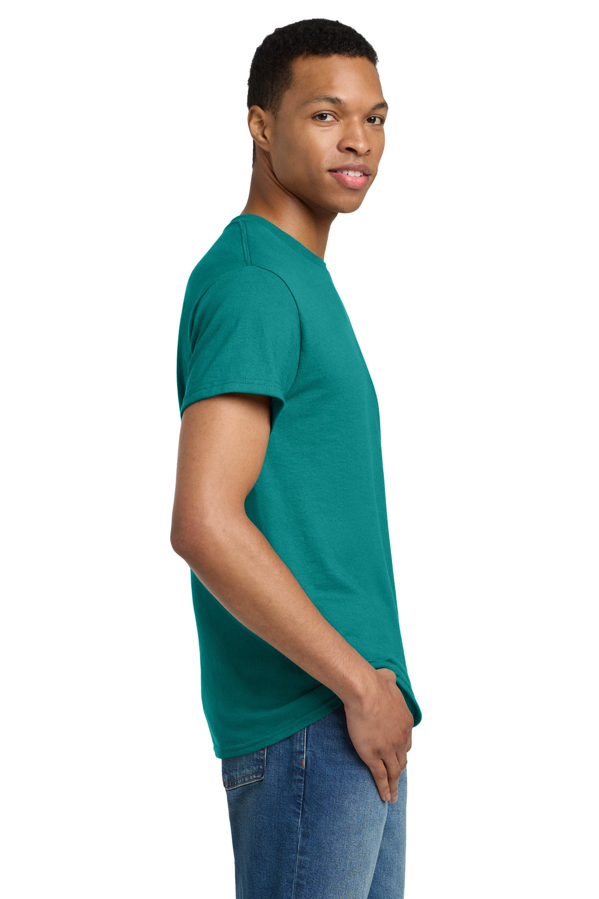 Gildan - Ultra Cotton 100% US Cotton T-Shirt. 2000 - Jade Dome - side