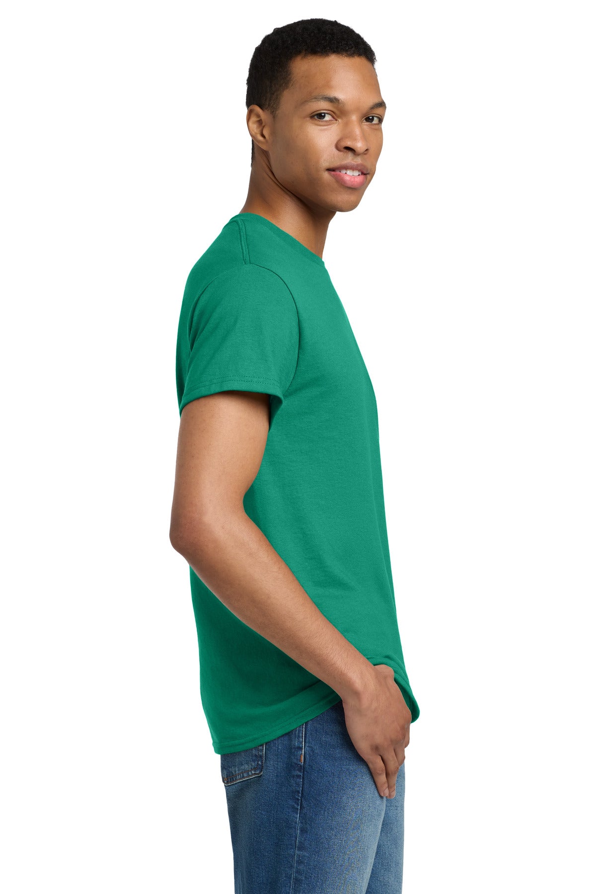 Gildan - Ultra Cotton 100% US Cotton T-Shirt. 2000 - Kelly Green - side