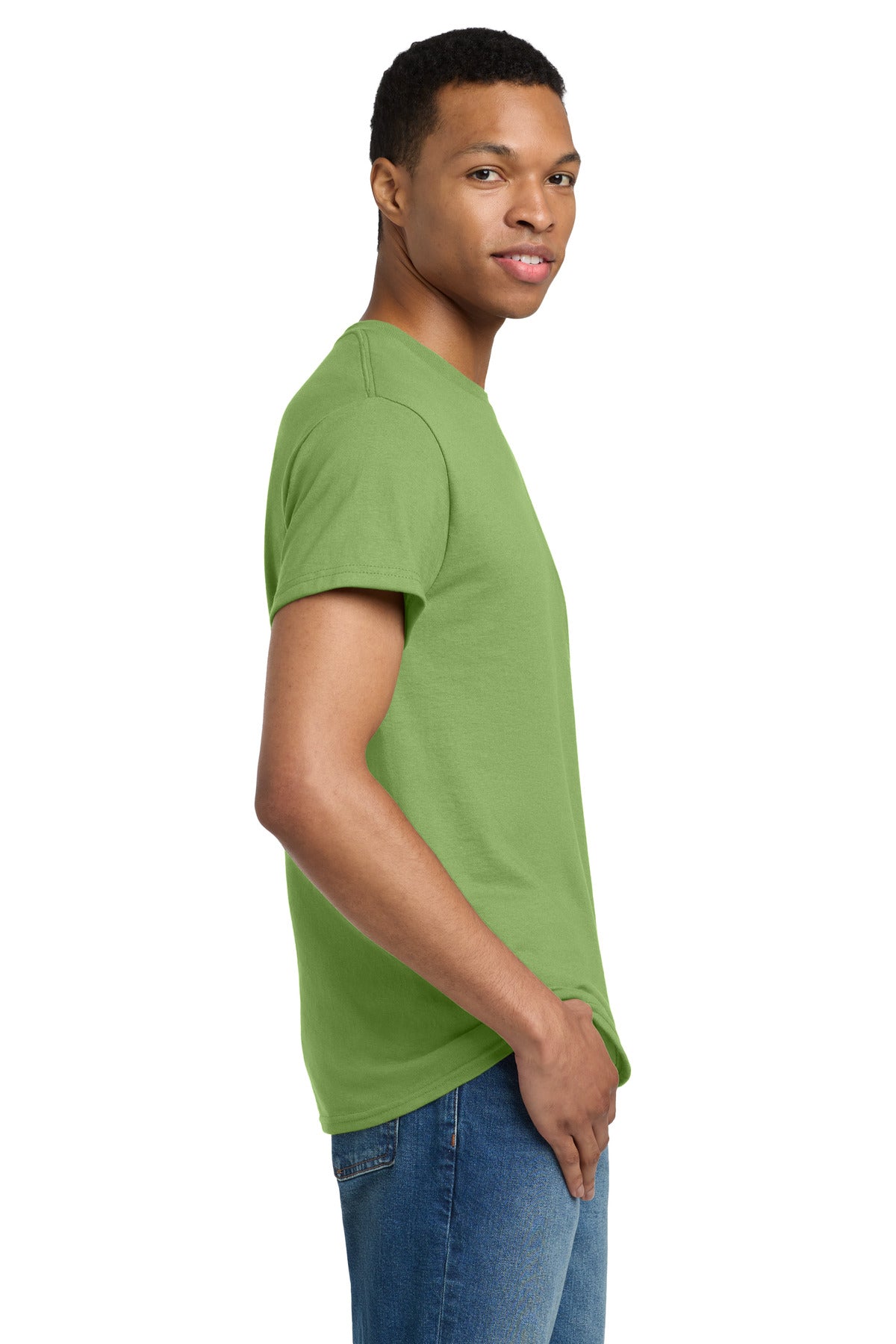 Gildan - Ultra Cotton 100% US Cotton T-Shirt. 2000 - Kiwi - side
