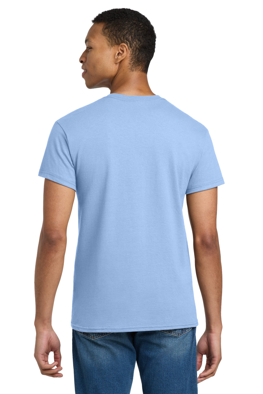 Gildan - Ultra Cotton 100% US Cotton T-Shirt. 2000 - Light Blue - back