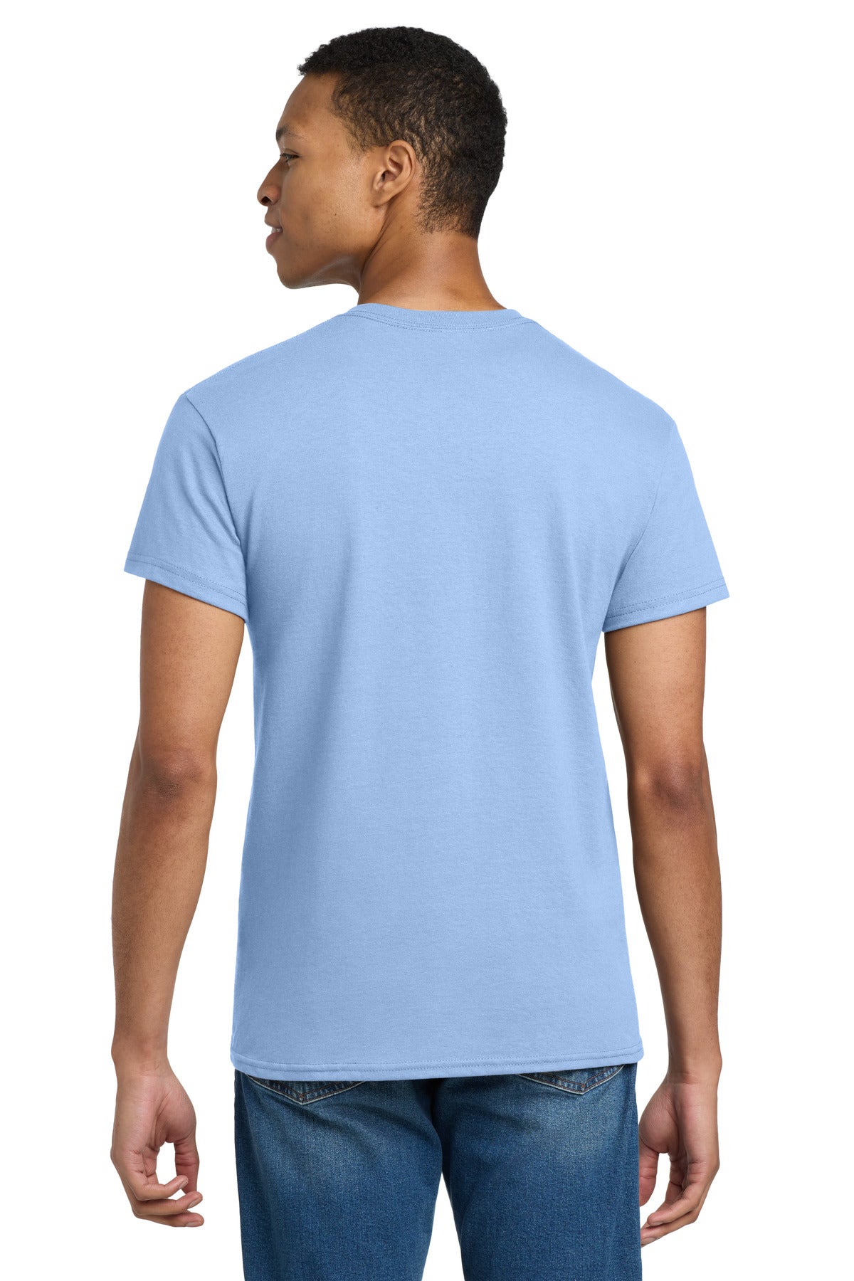 Gildan - Ultra Cotton 100% US Cotton T-Shirt. 2000 - Light Blue - back