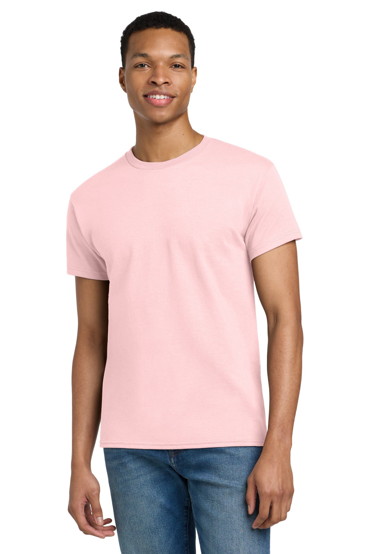 Gildan - Ultra Cotton 100% US Cotton T-Shirt. 2000 - Light Pink - front