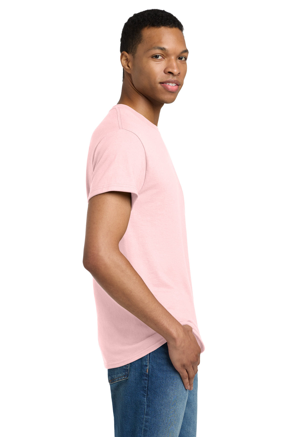 Gildan - Ultra Cotton 100% US Cotton T-Shirt. 2000 - Light Pink - side