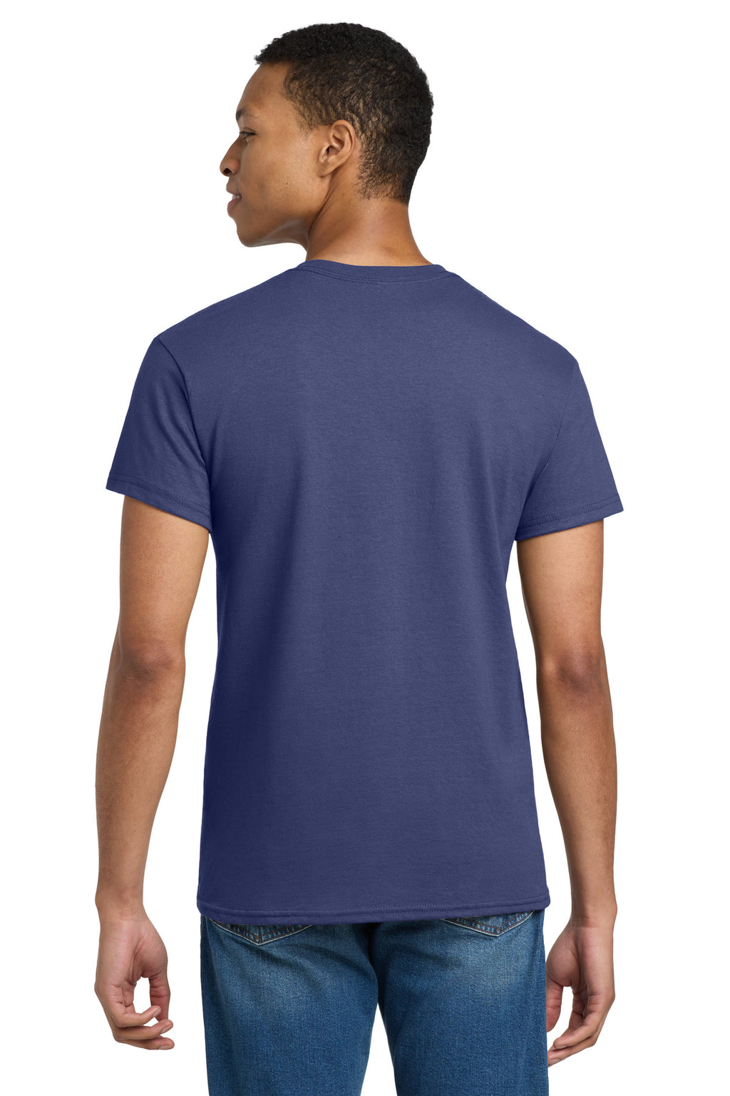 Gildan - Ultra Cotton 100% US Cotton T-Shirt. 2000 - Metro Blue - back